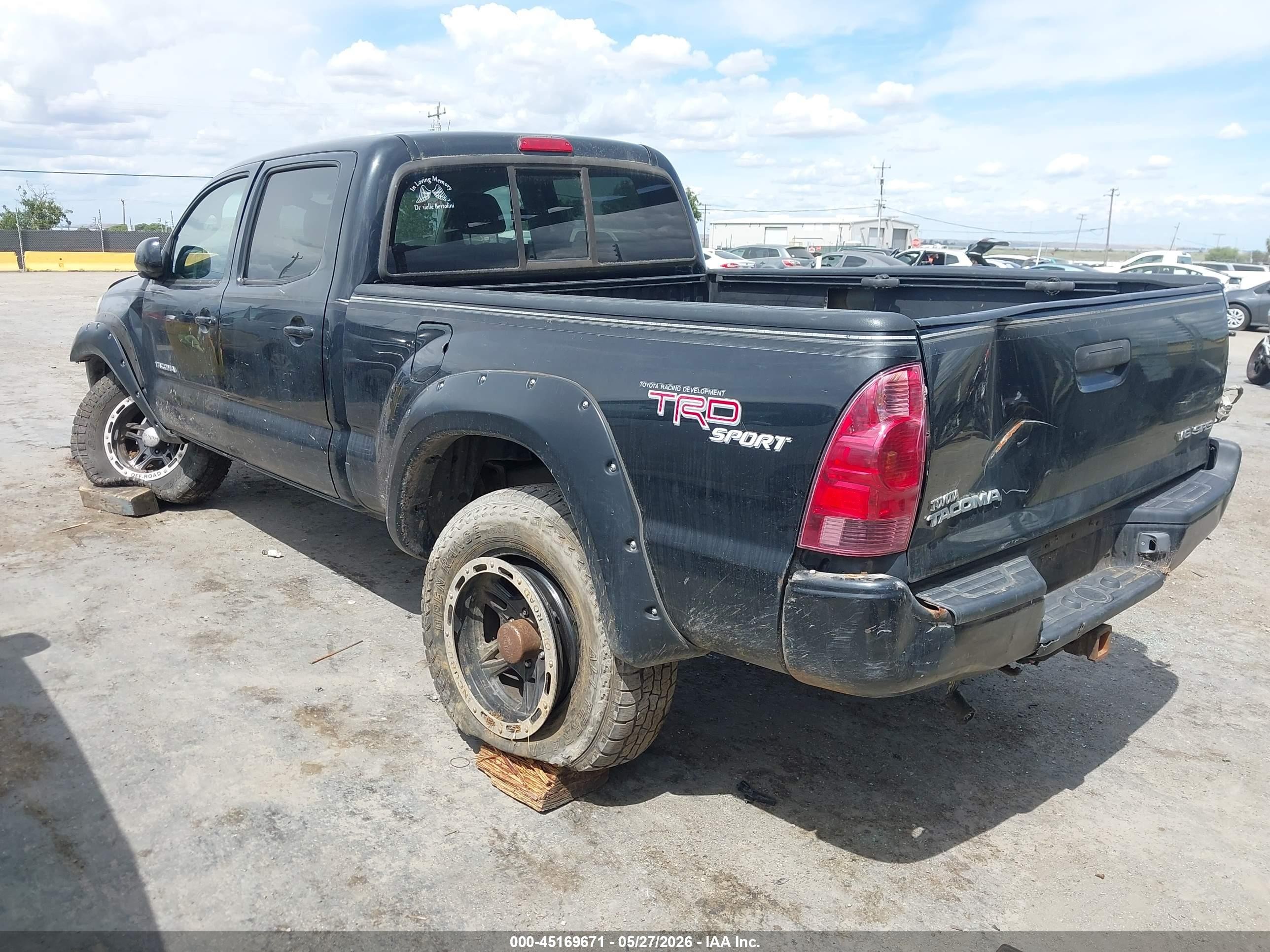 2007 Toyota Tacoma Base V6 Black vin: 5TEMU52N07Z387218