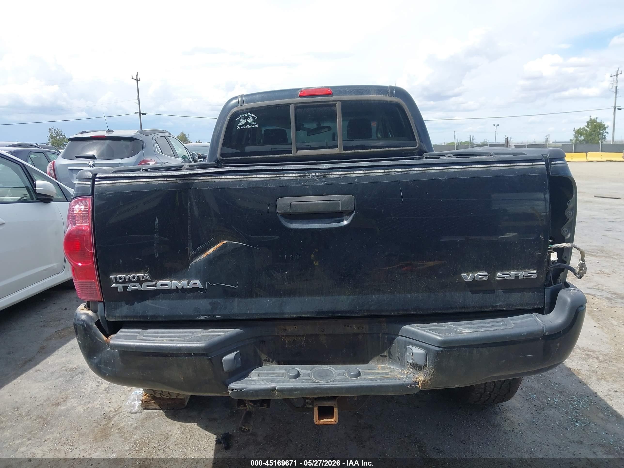 2007 Toyota Tacoma Base V6 Black vin: 5TEMU52N07Z387218
