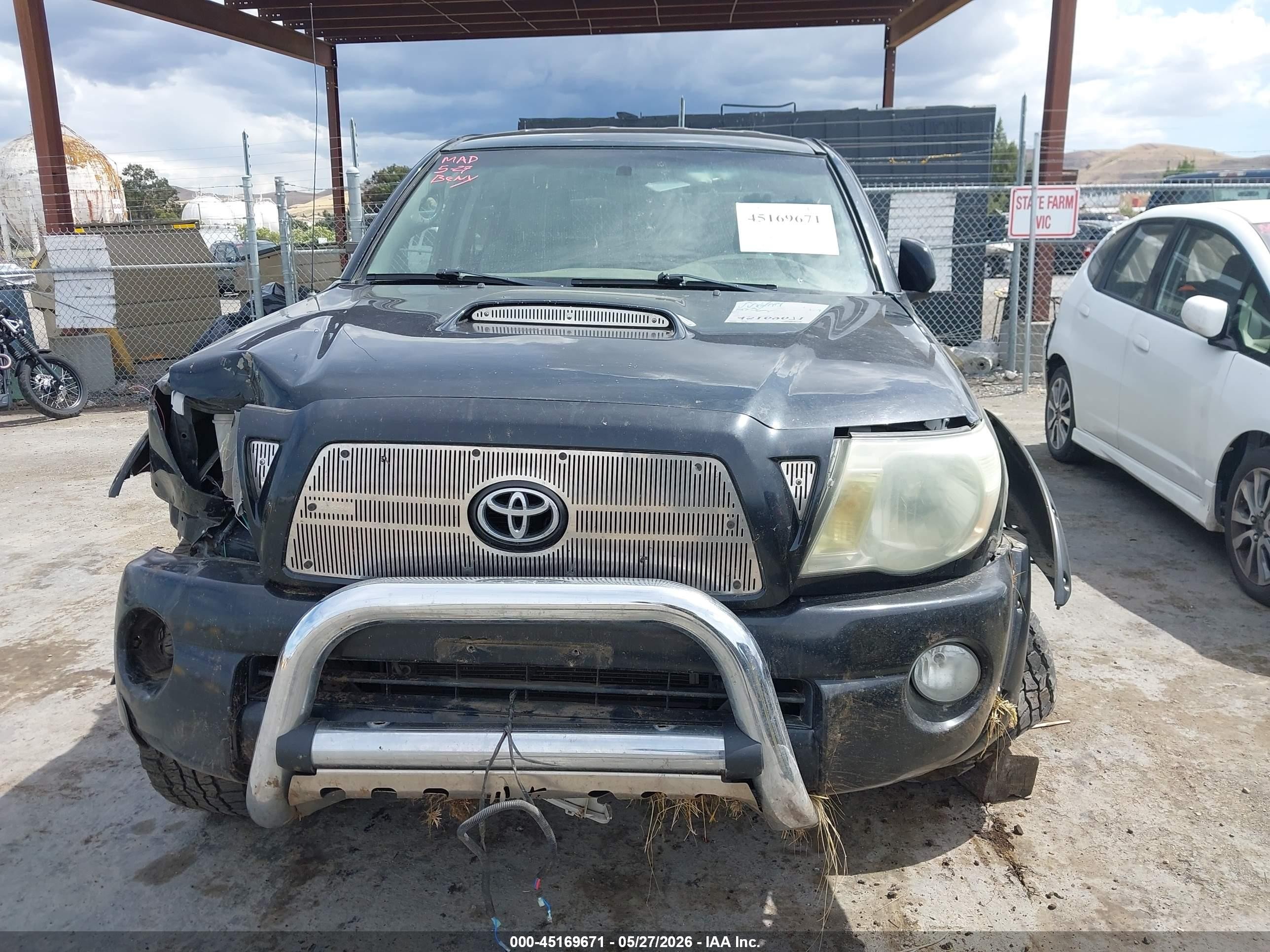 2007 Toyota Tacoma Base V6 Black vin: 5TEMU52N07Z387218