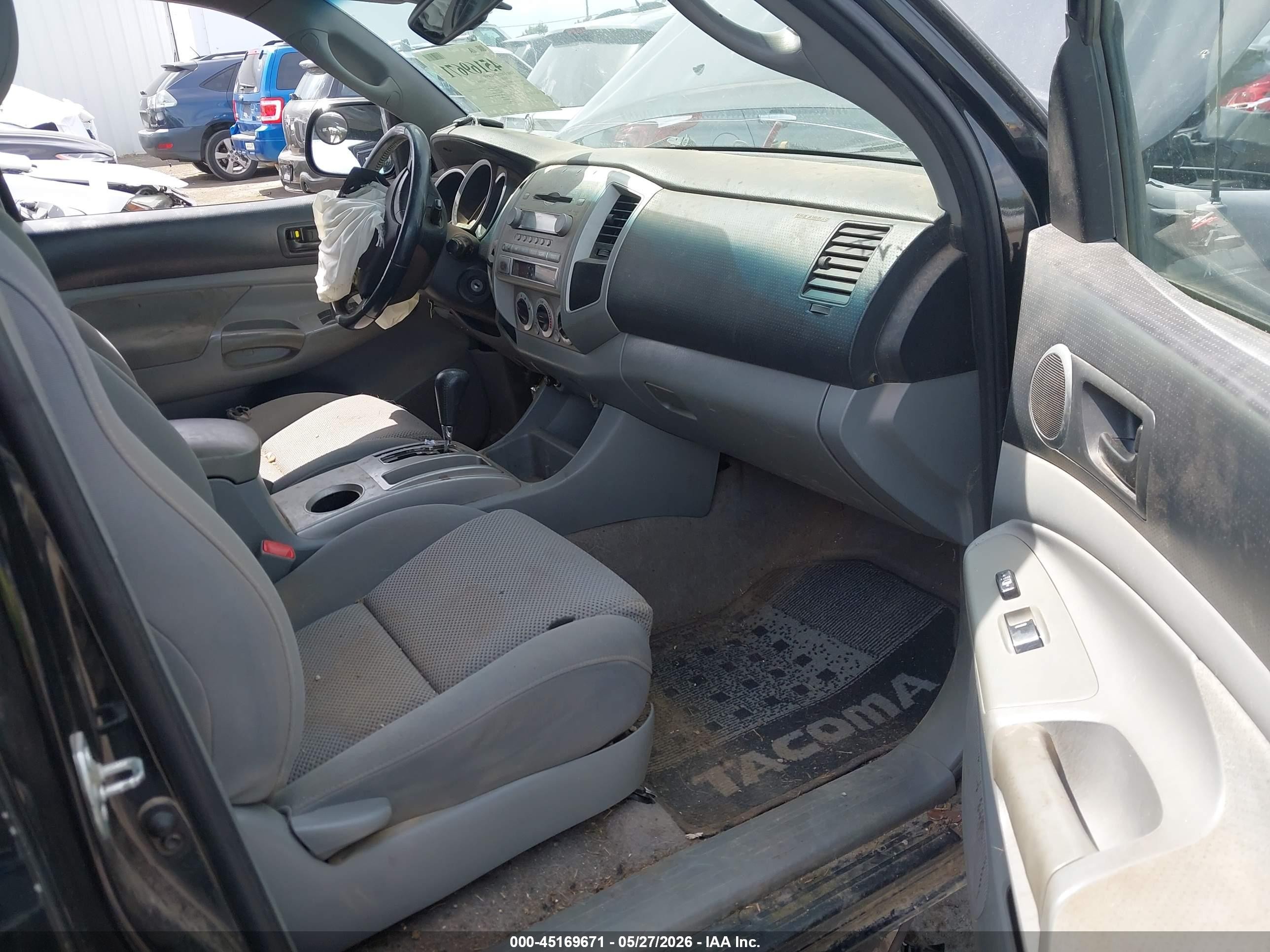 2007 Toyota Tacoma Base V6 Black vin: 5TEMU52N07Z387218