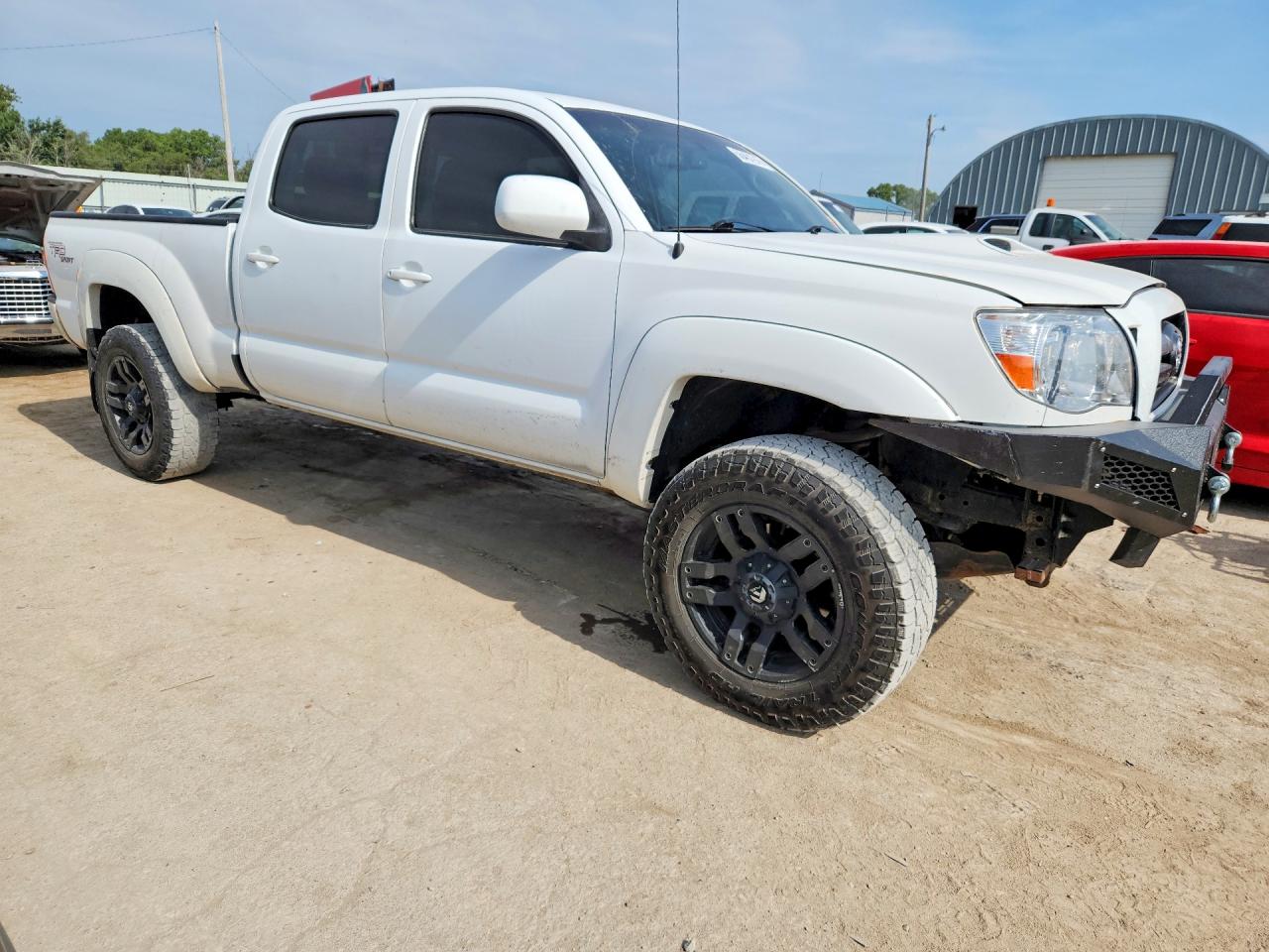 2007 Toyota Tacoma Double Cab Long Bed White vin: 5TEMU52N07Z450415