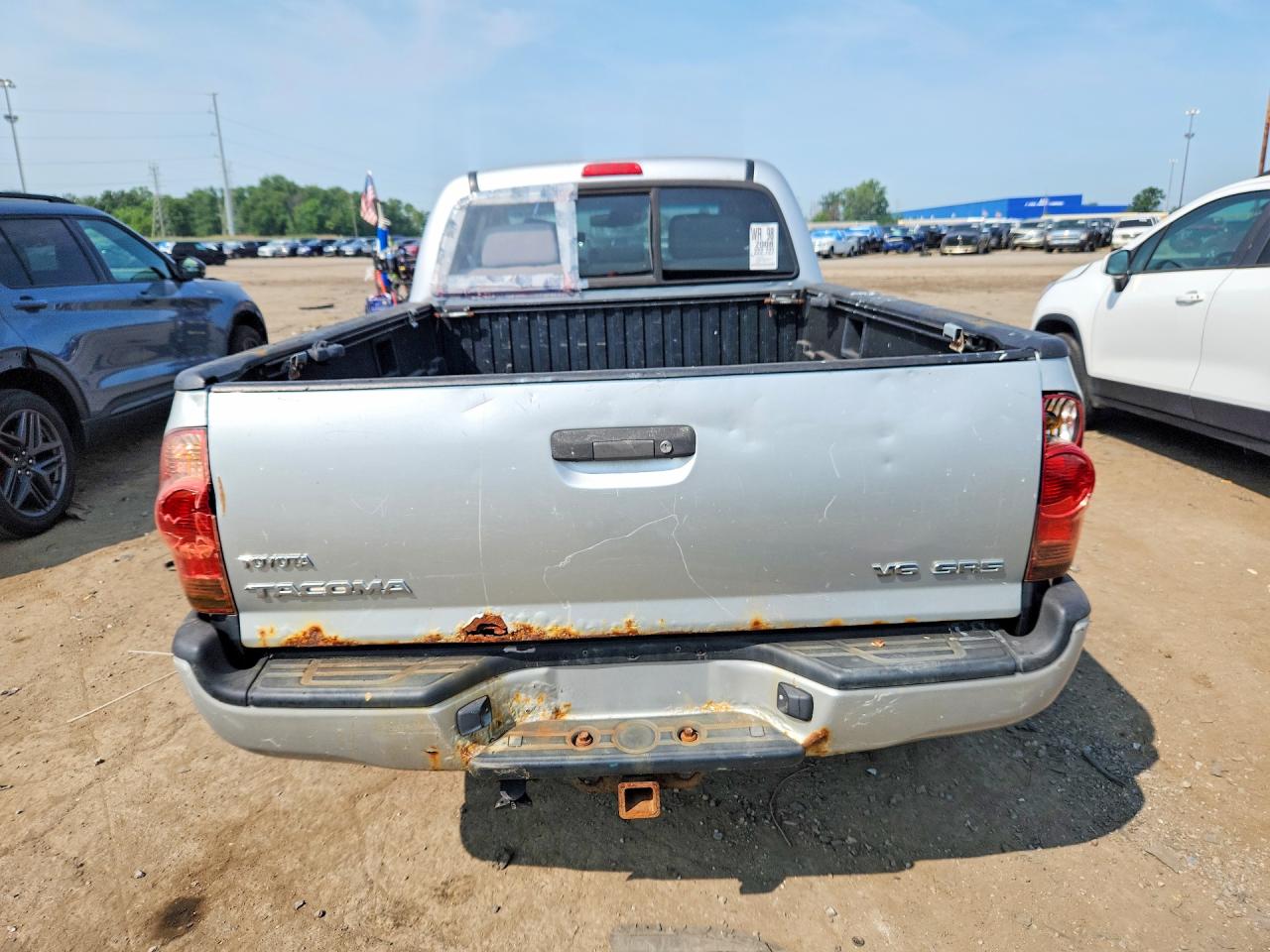 2008 Toyota Tacoma Double Cab Long Bed Silver vin: 5TEMU52N08Z518679