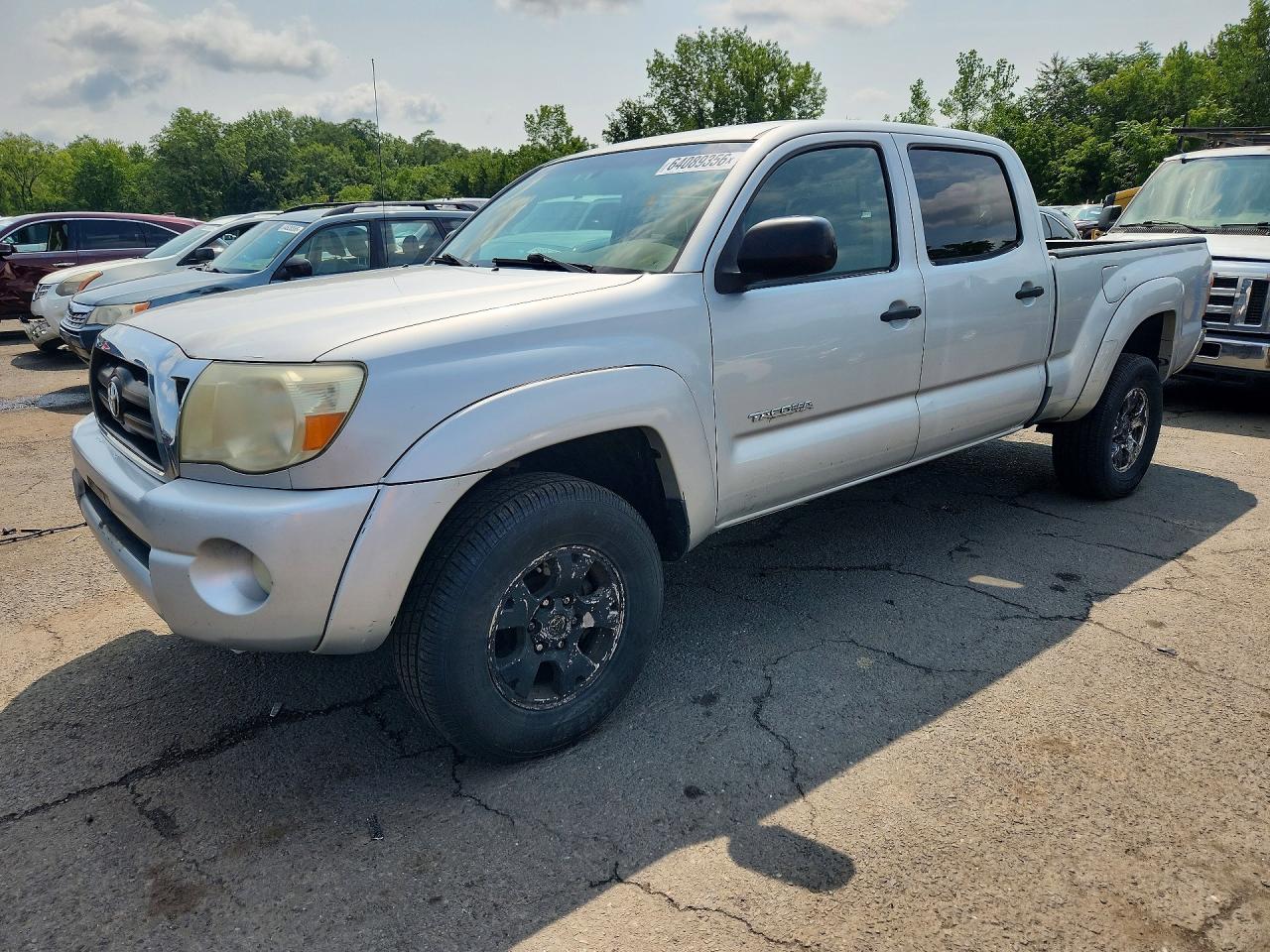 2007 Toyota Tacoma Double Cab Long Bed Silver vin: 5TEMU52N17Z428116