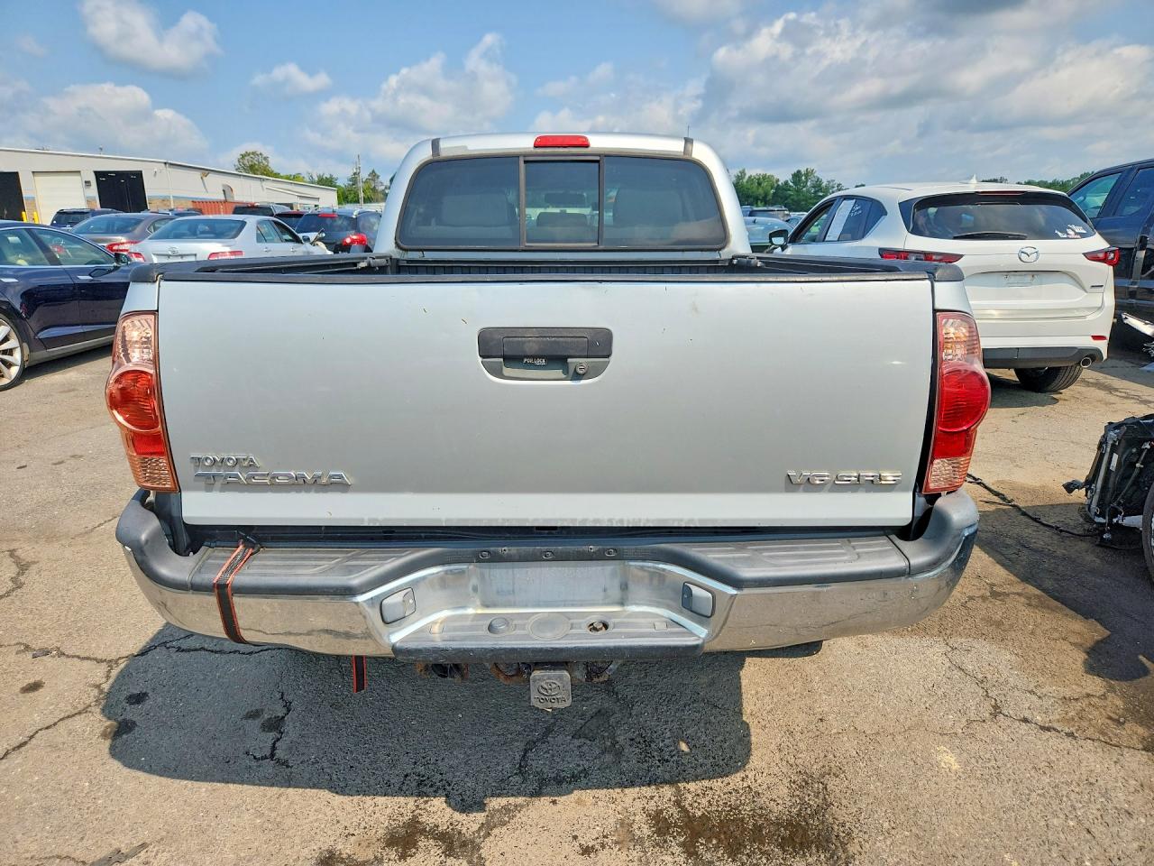 2007 Toyota Tacoma Double Cab Long Bed Серебряный vin: 5TEMU52N17Z428116