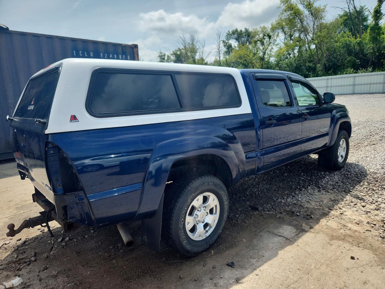 2008 Toyota Tacoma Double Cab Long Bed Blue vin: 5TEMU52N18Z528704