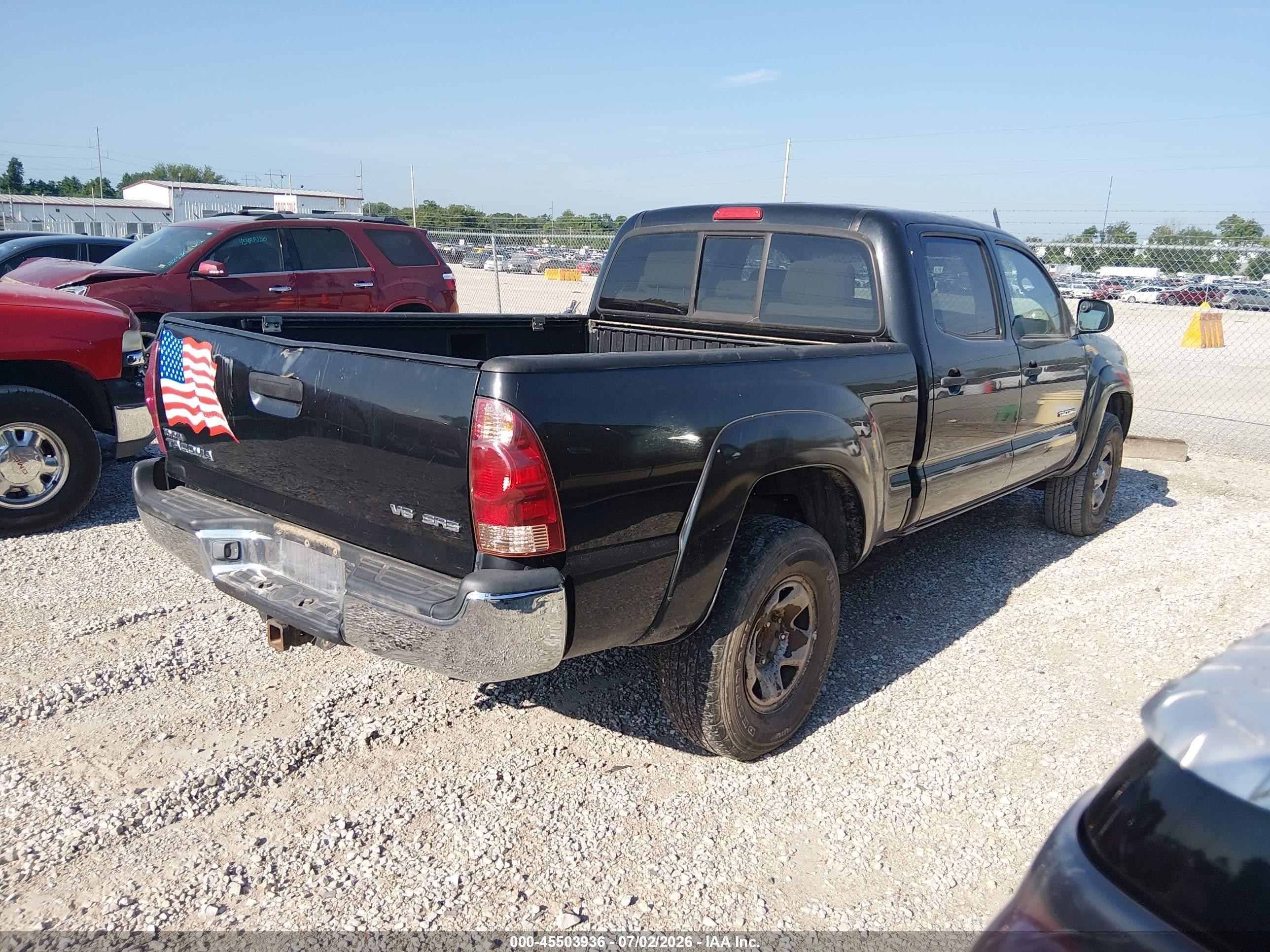2006 Toyota Tacoma Base V6 Black vin: 5TEMU52N26Z145366
