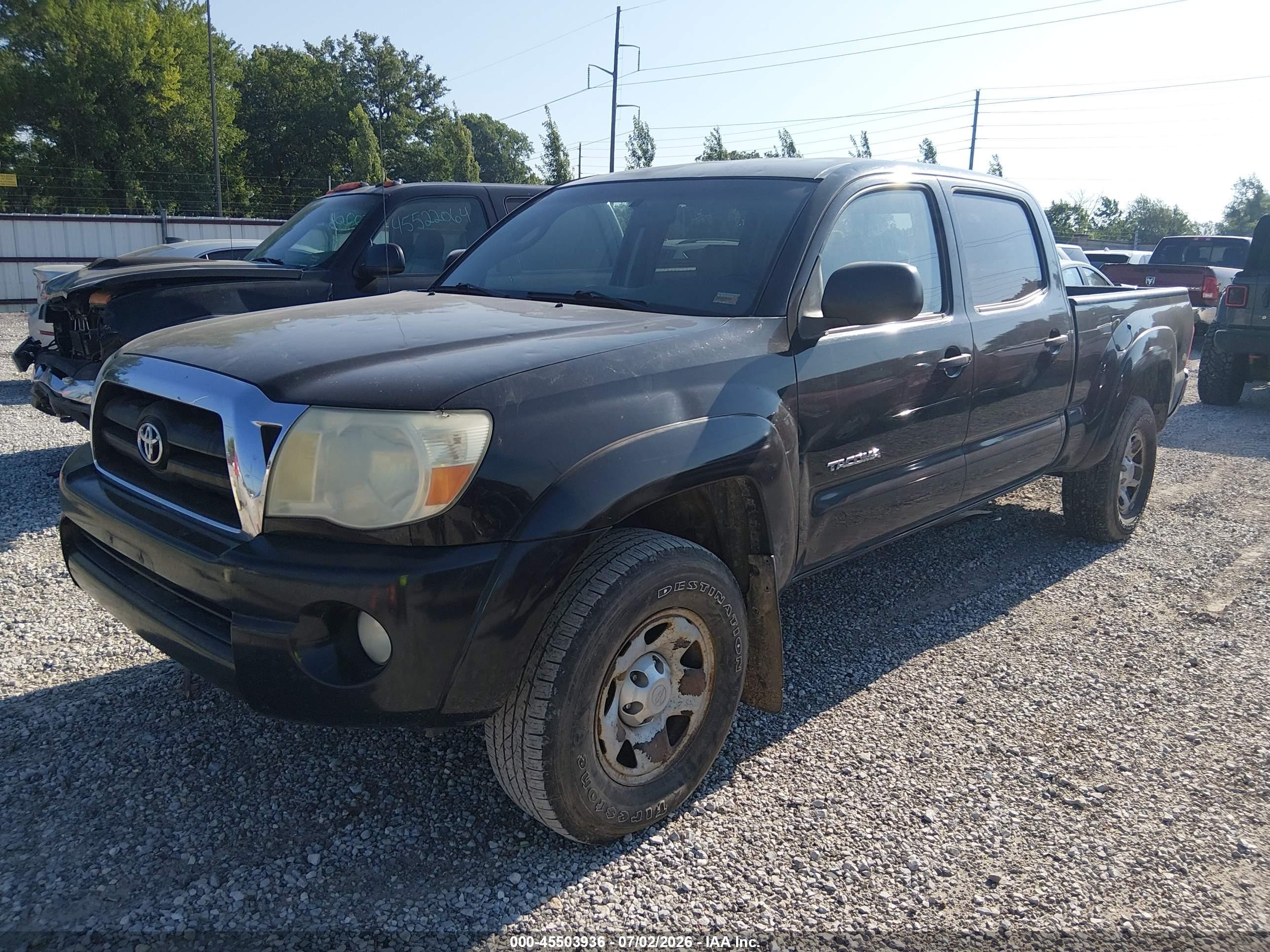 2006 Toyota Tacoma Base V6 Black vin: 5TEMU52N26Z145366