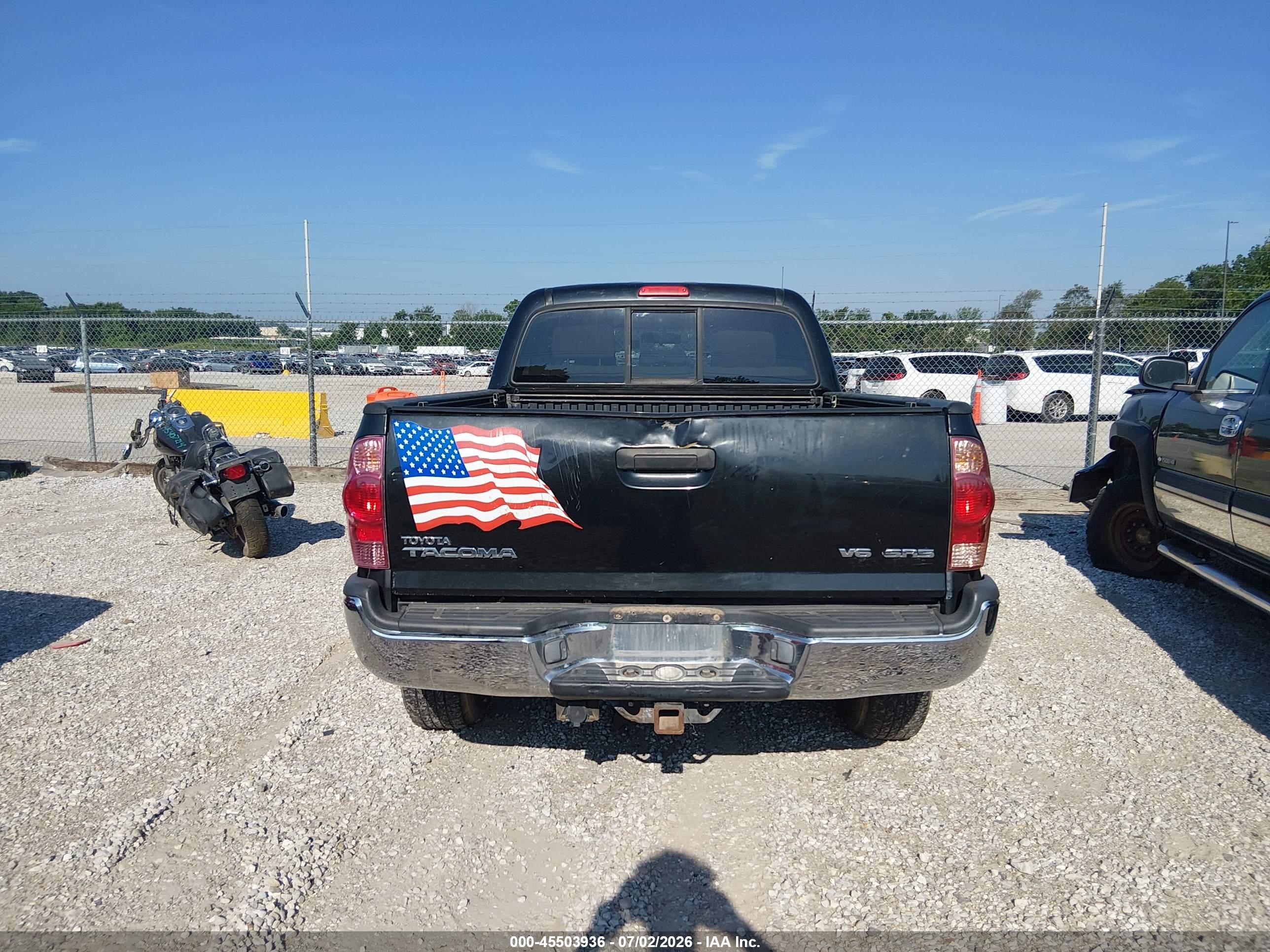 2006 Toyota Tacoma Base V6 Black vin: 5TEMU52N26Z145366