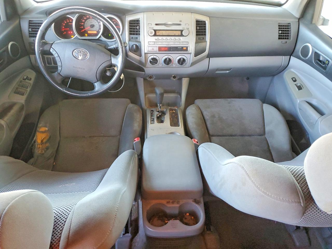 2006 Toyota Tacoma Double Cab Long Bed White vin: 5TEMU52N26Z180666