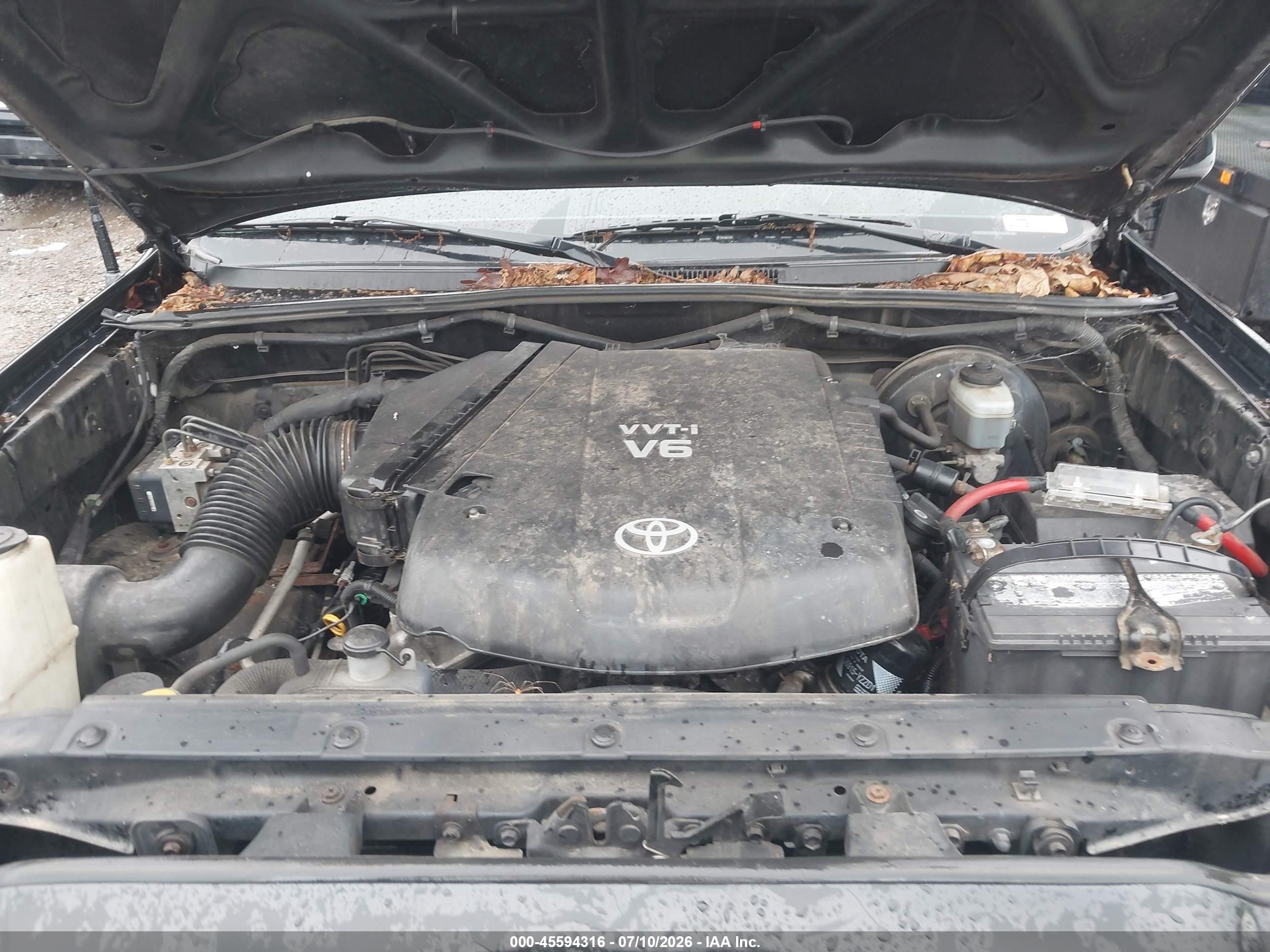 2007 Toyota Tacoma Base V6 Черный vin: 5TEMU52N37Z356870