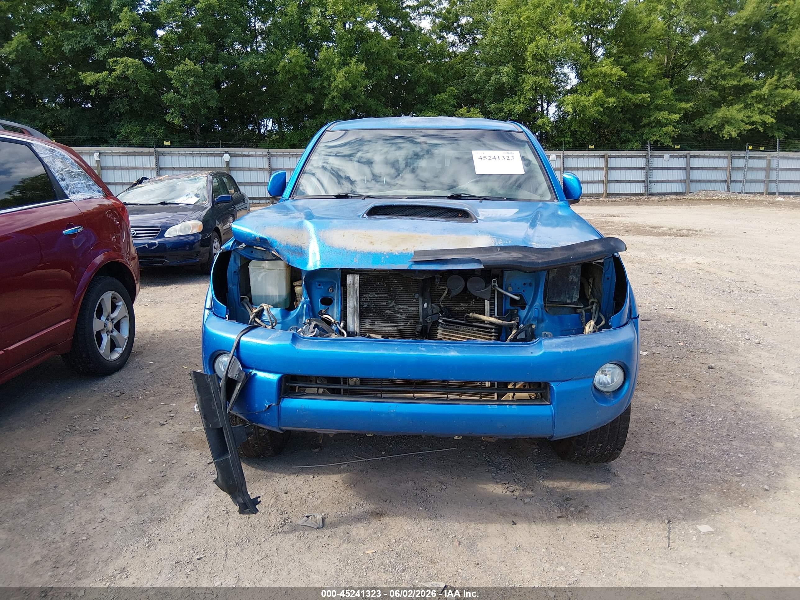 2007 Toyota Tacoma Base V6 Blue vin: 5TEMU52N37Z373698