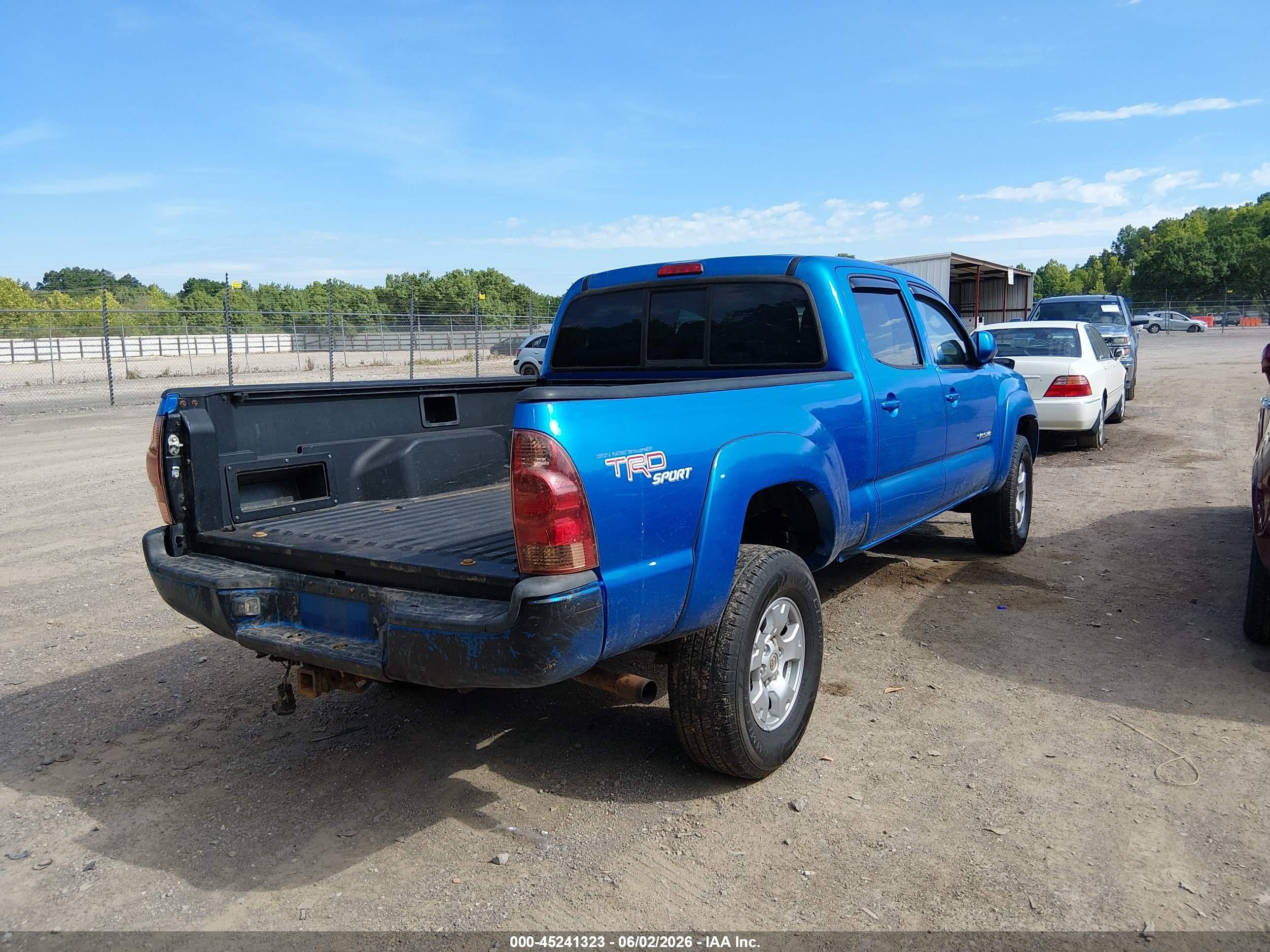 2007 Toyota Tacoma Base V6 Blue vin: 5TEMU52N37Z373698