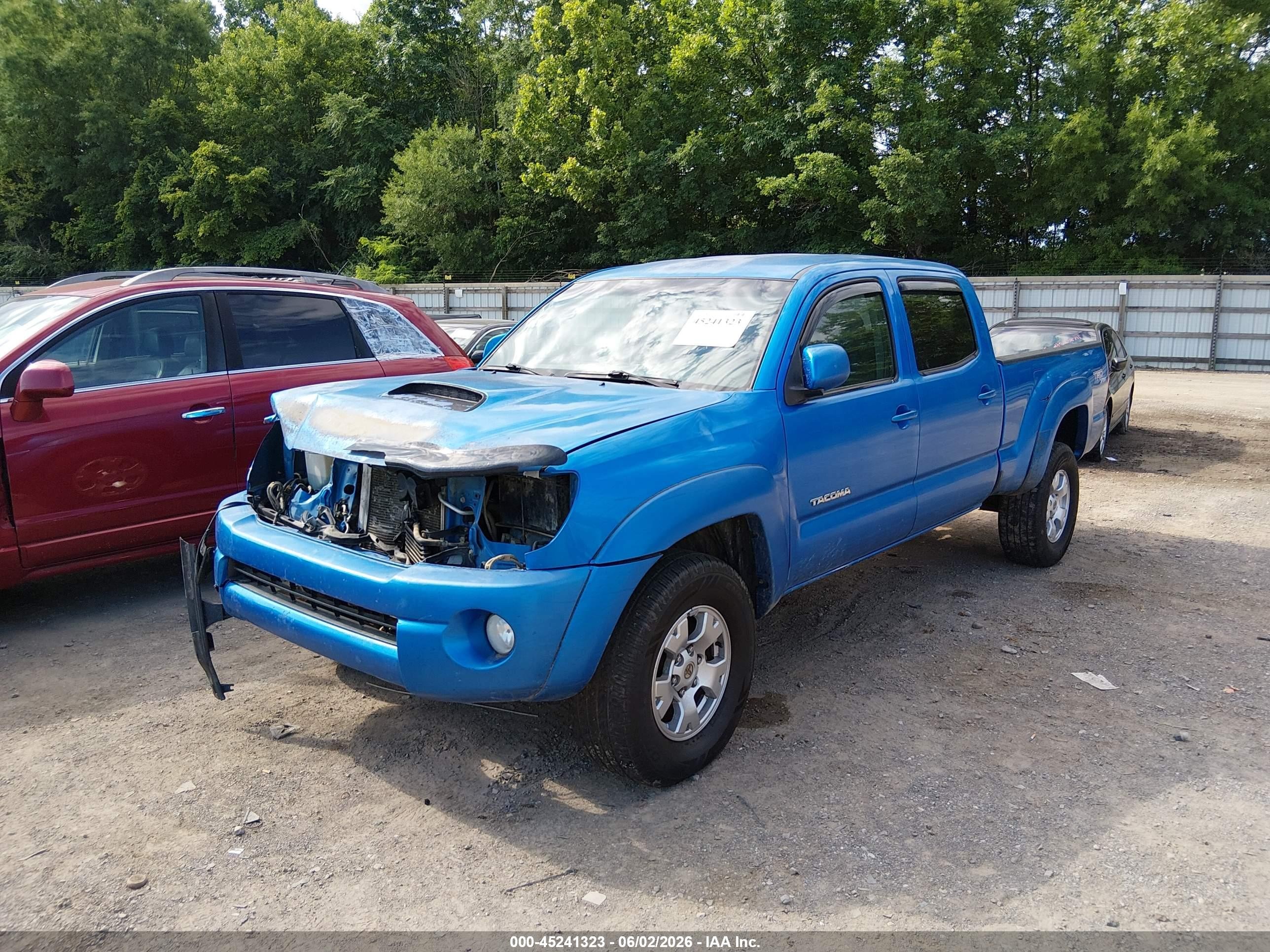 2007 Toyota Tacoma Base V6 Blue vin: 5TEMU52N37Z373698