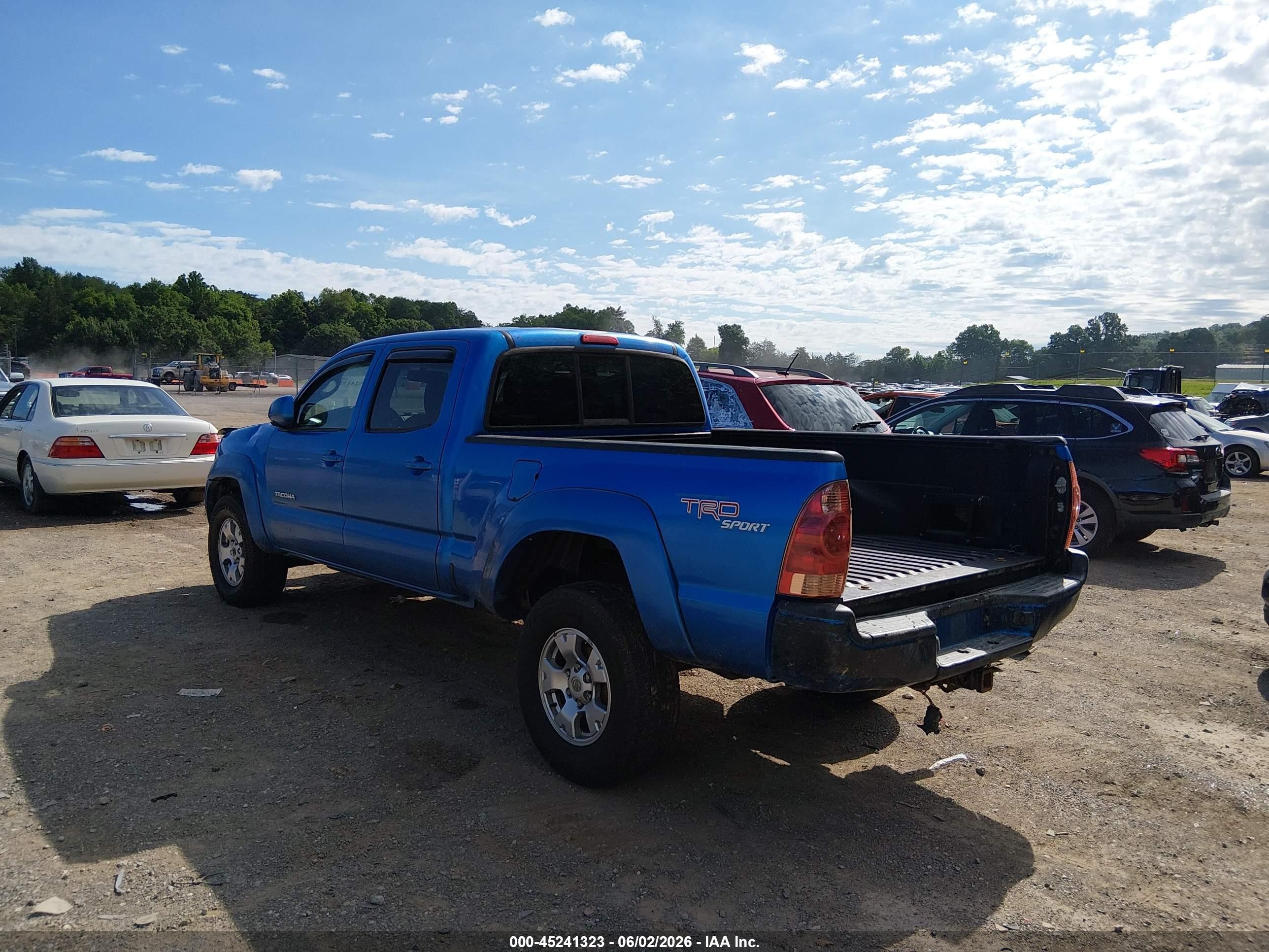 2007 Toyota Tacoma Base V6 Blue vin: 5TEMU52N37Z373698