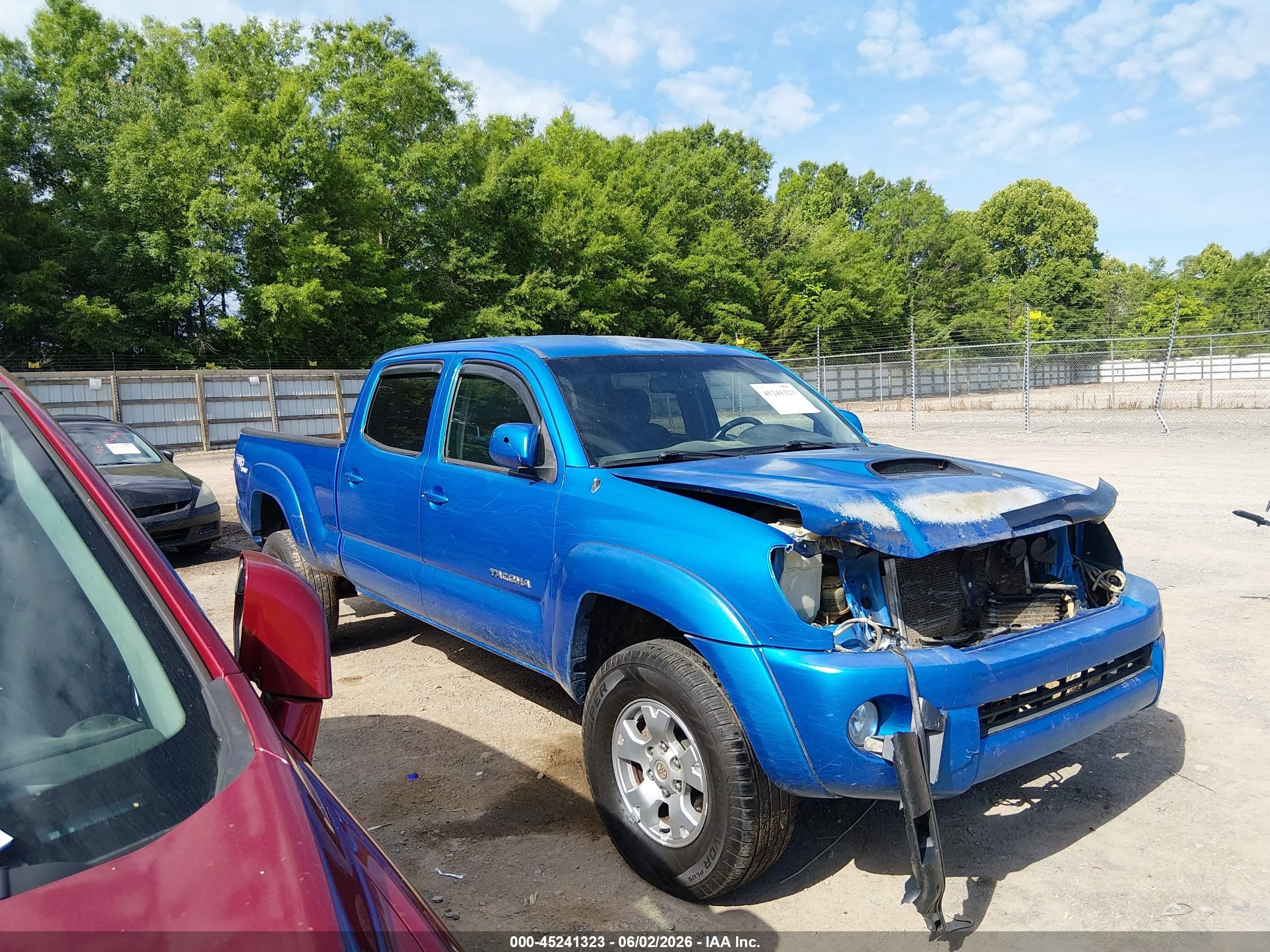 2007 Toyota Tacoma Base V6 Blue vin: 5TEMU52N37Z373698