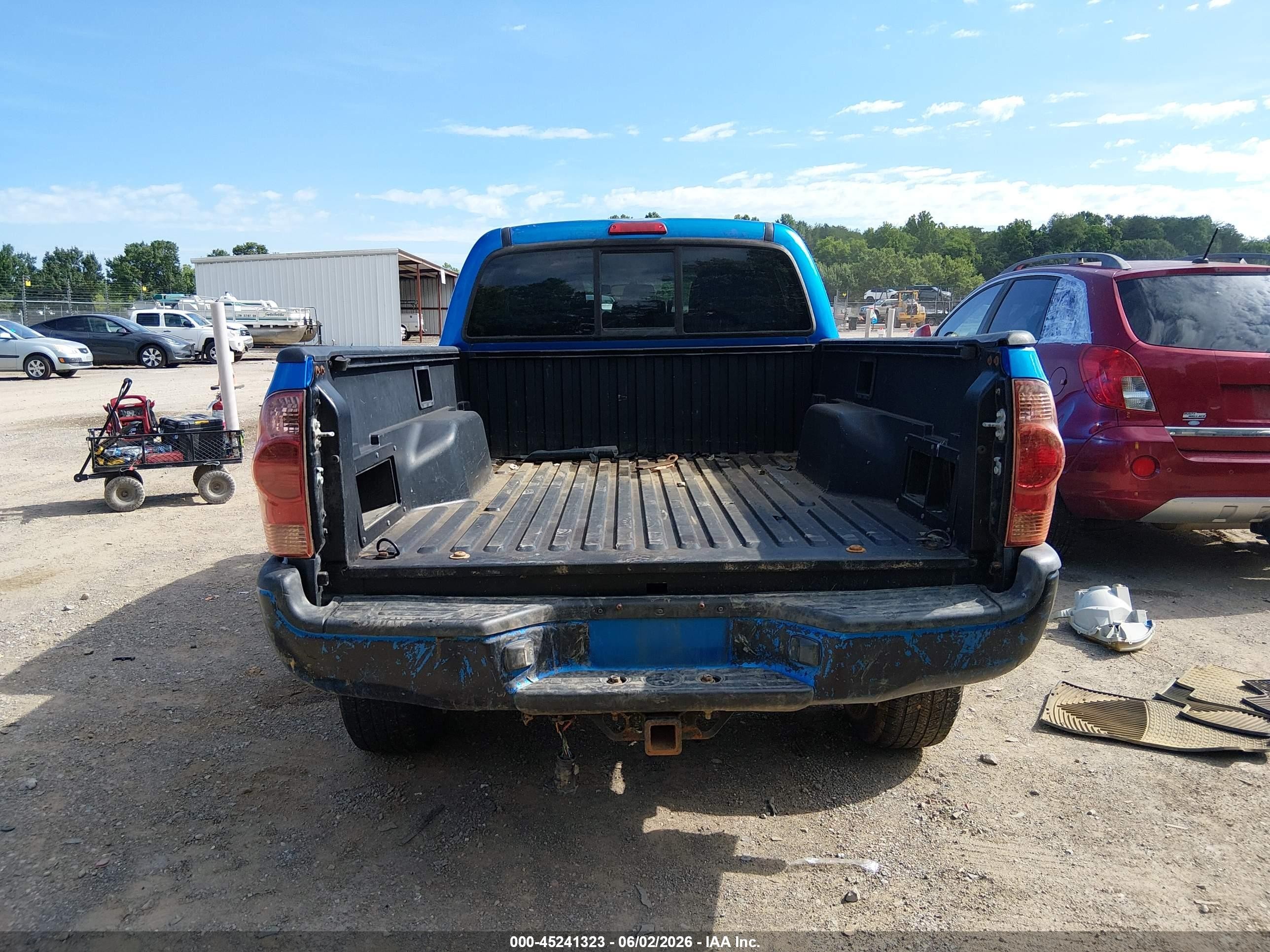 2007 Toyota Tacoma Base V6 Blue vin: 5TEMU52N37Z373698