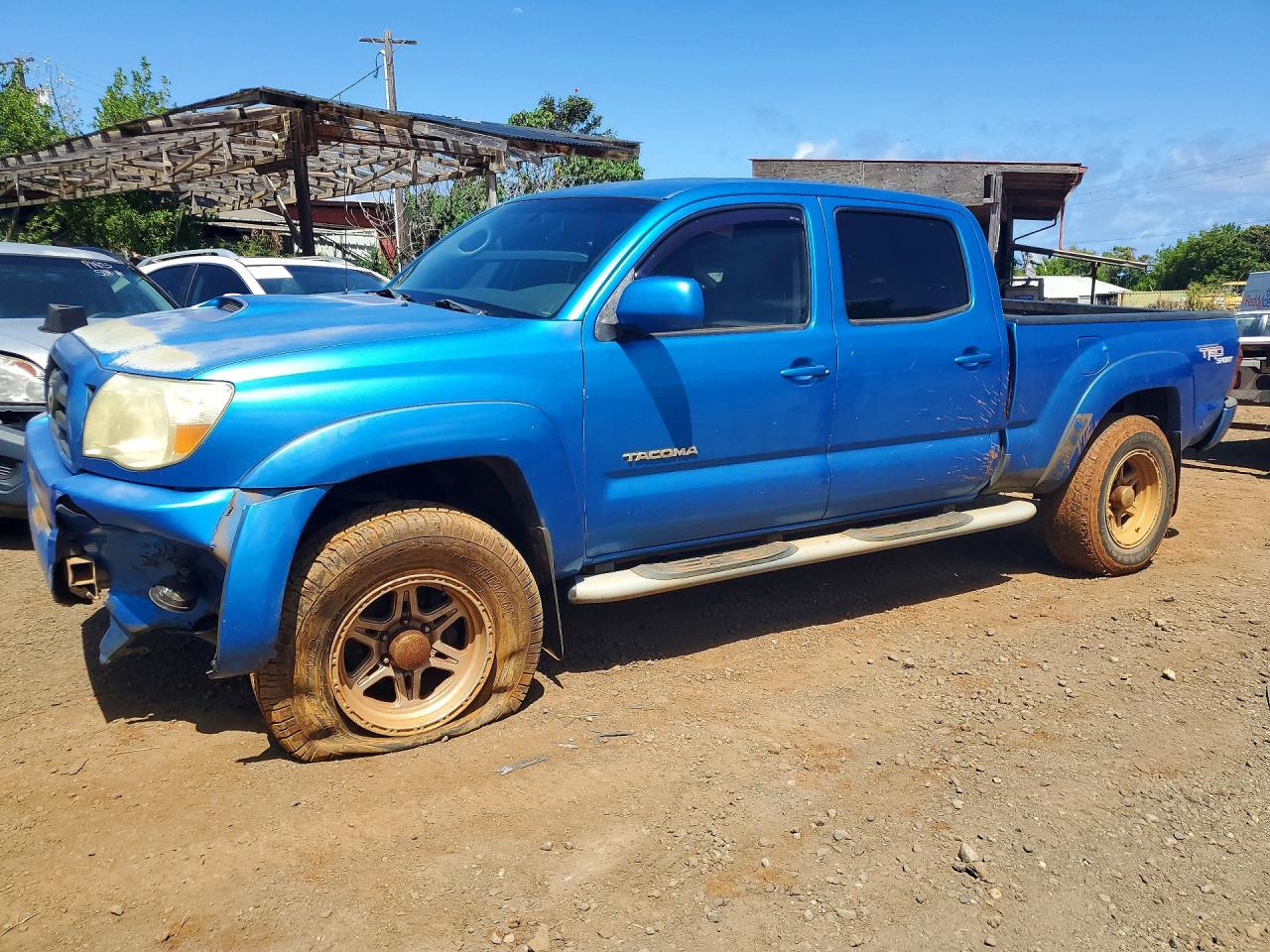 2007 Toyota Tacoma Double Cab Long Bed Blue vin: 5TEMU52N37Z405016