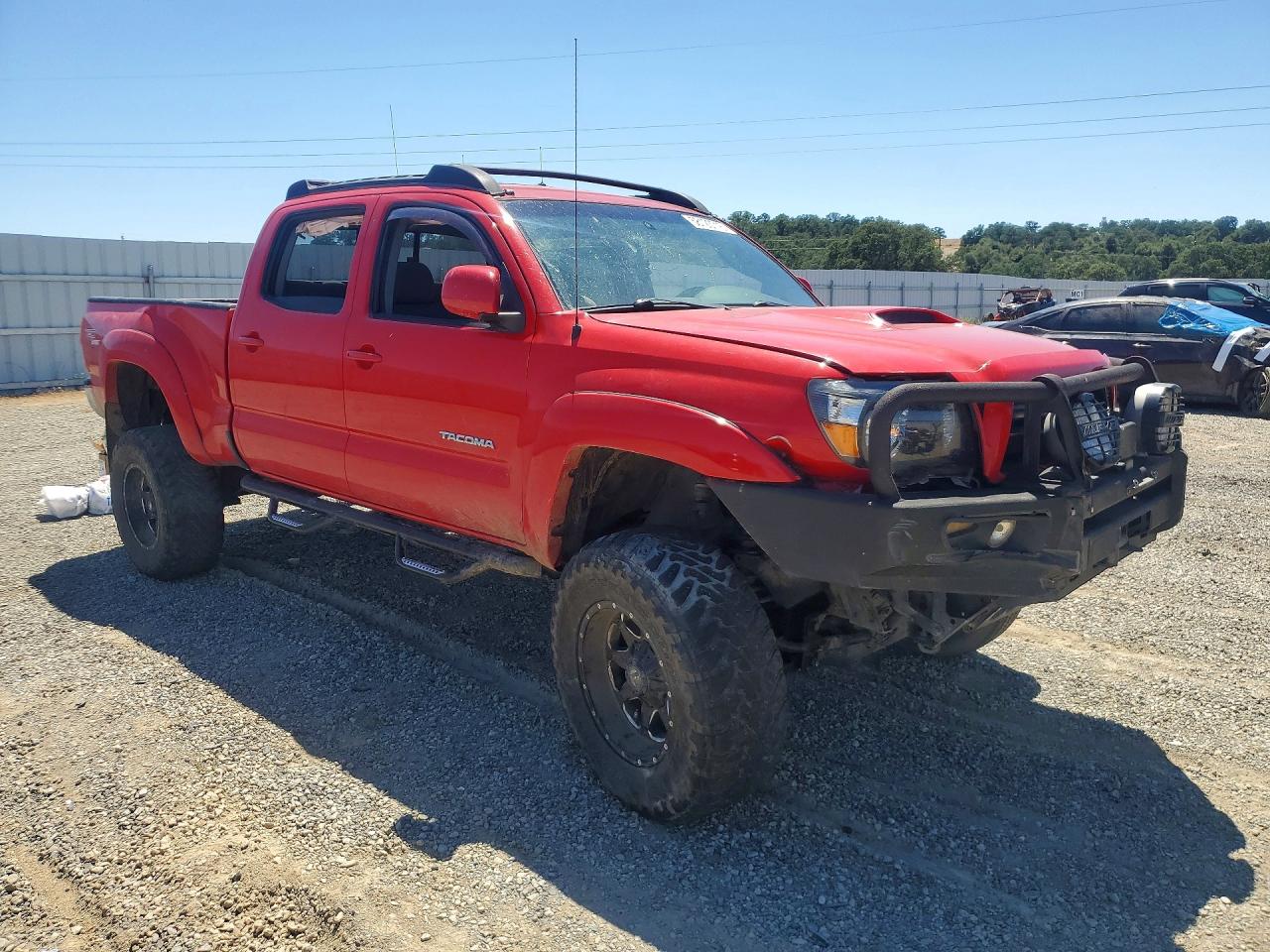 2008 Toyota Tacoma Double Cab Long Bed Red vin: 5TEMU52N38Z545200