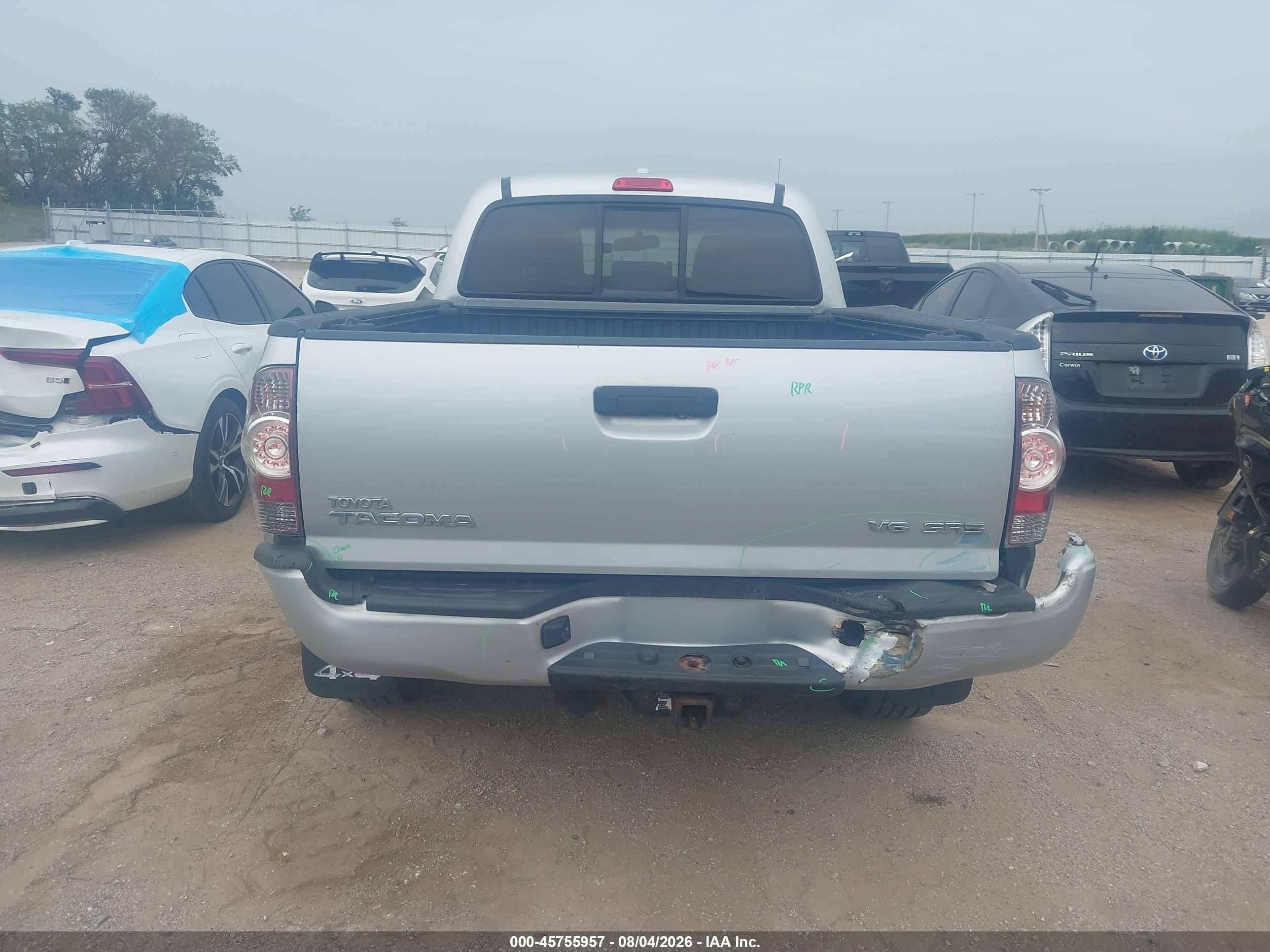 2009 Toyota Tacoma Base V6 Silver vin: 5TEMU52N39Z623931