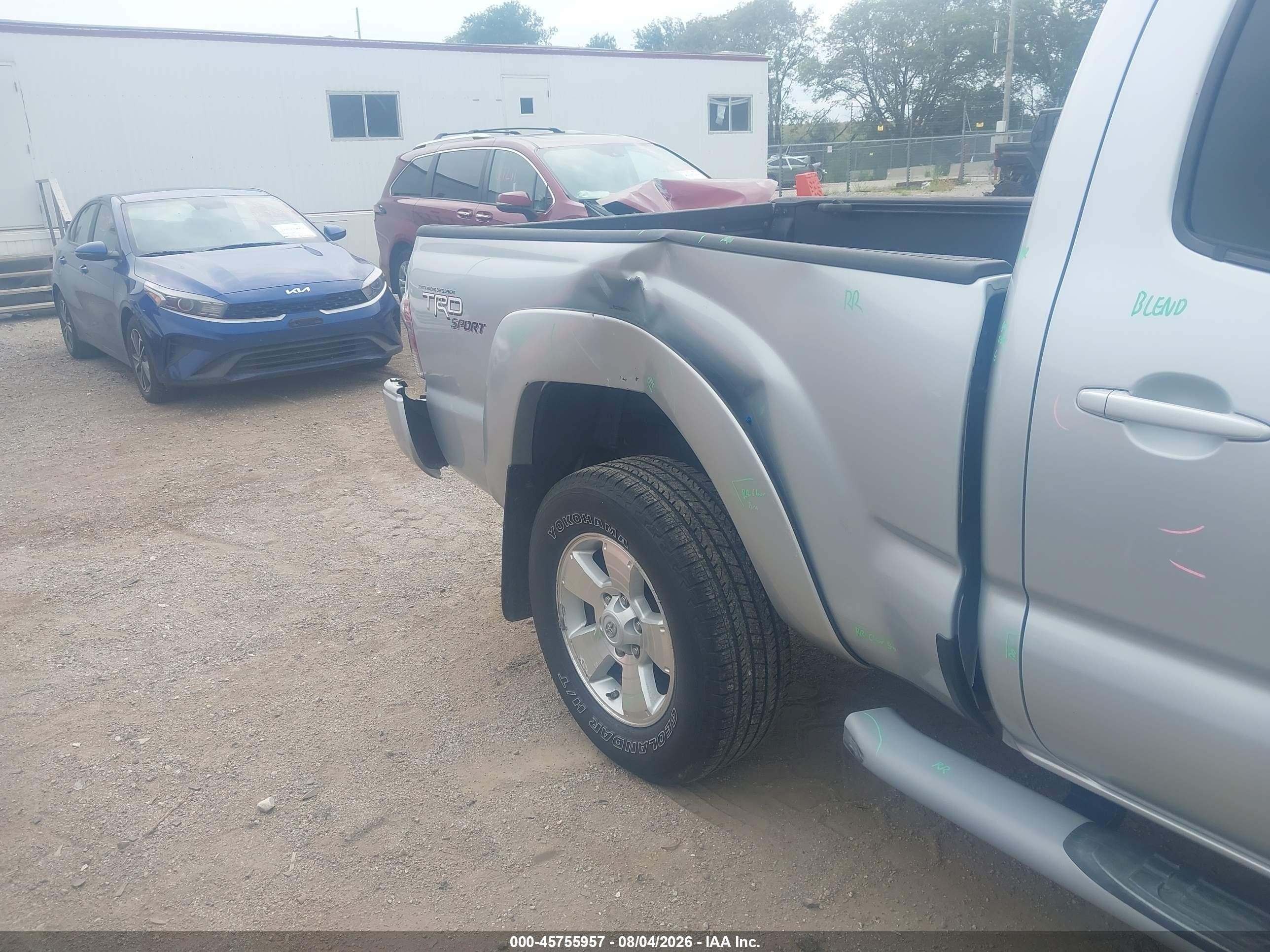 2009 Toyota Tacoma Base V6 Silver vin: 5TEMU52N39Z623931