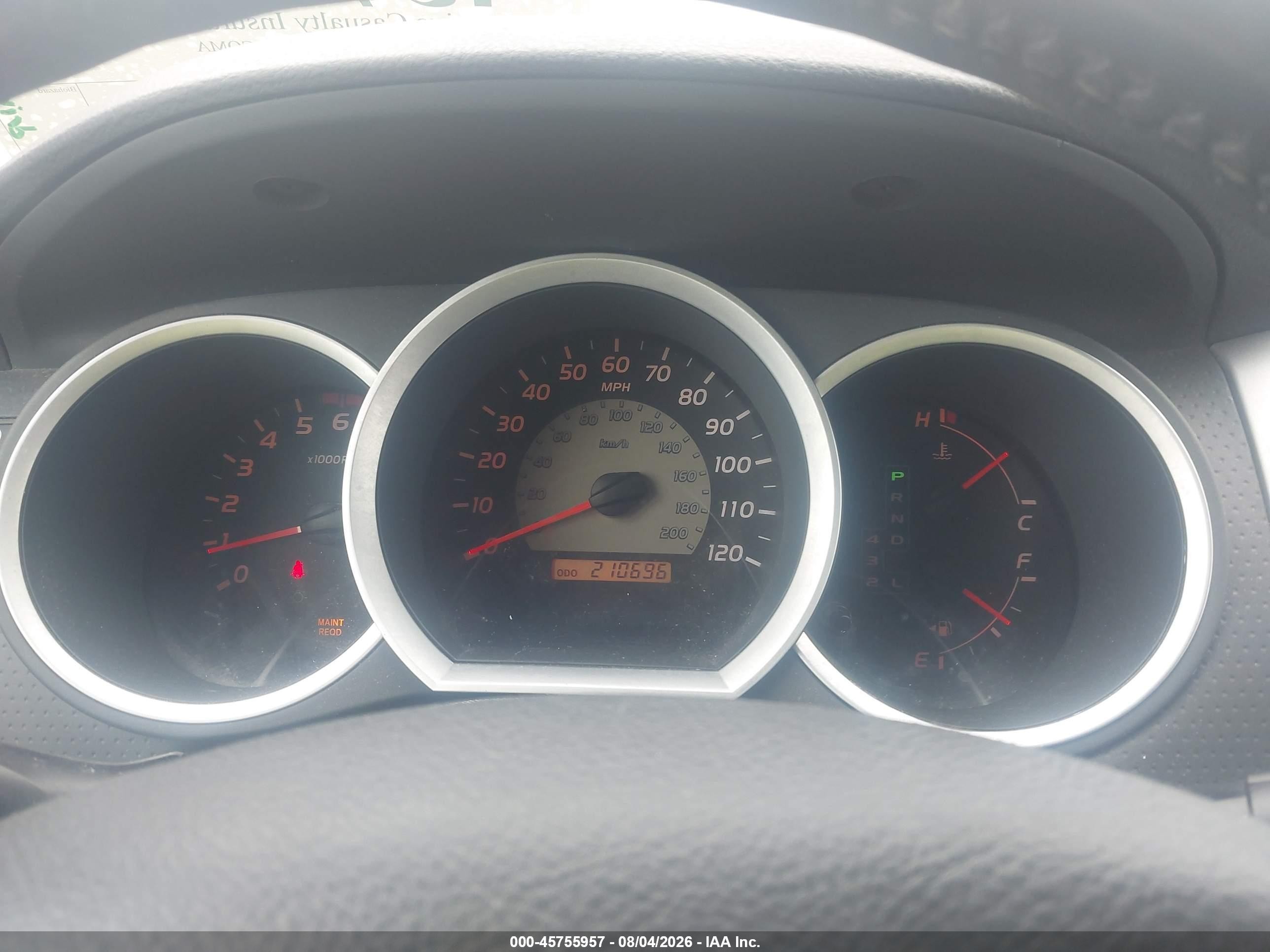 2009 Toyota Tacoma Base V6 Silver vin: 5TEMU52N39Z623931
