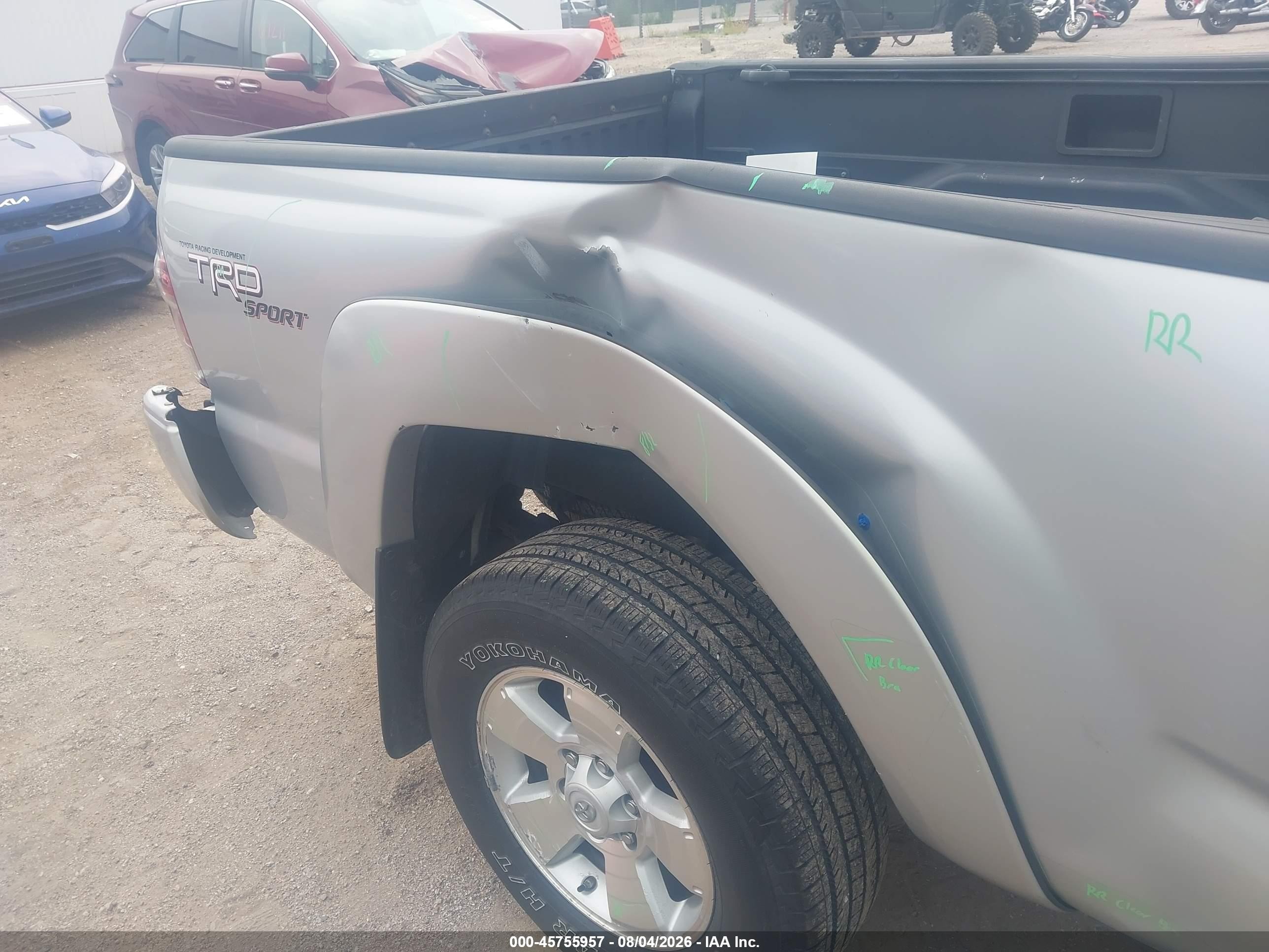 2009 Toyota Tacoma Base V6 Silver vin: 5TEMU52N39Z623931