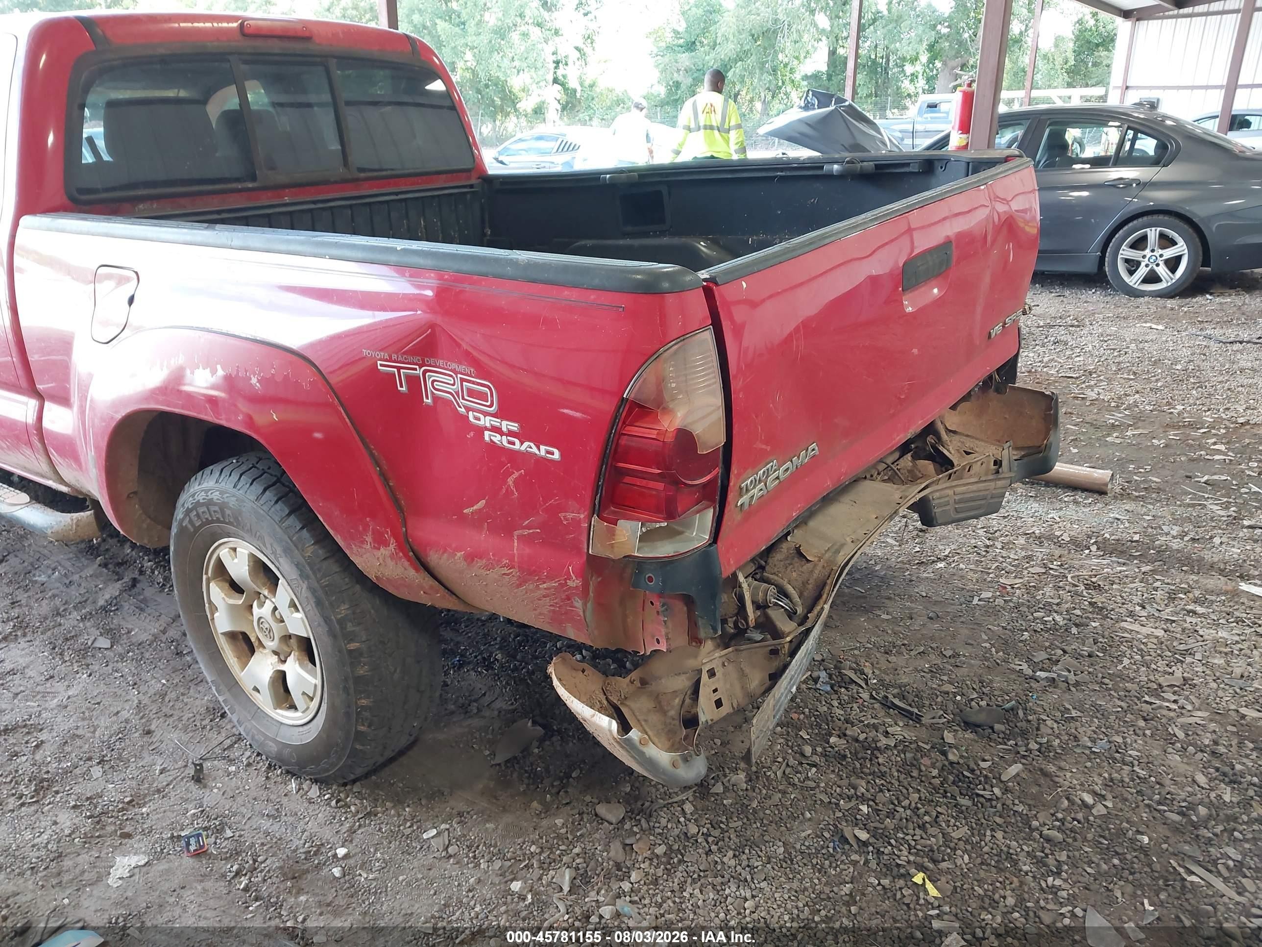 2005 Toyota Tacoma Base V6 Red vin: 5TEMU52N45Z059765