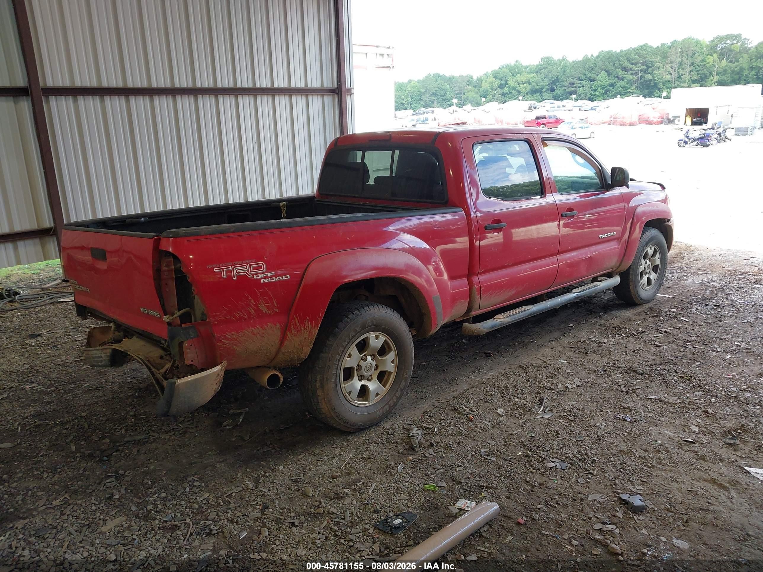 2005 Toyota Tacoma Base V6 Red vin: 5TEMU52N45Z059765