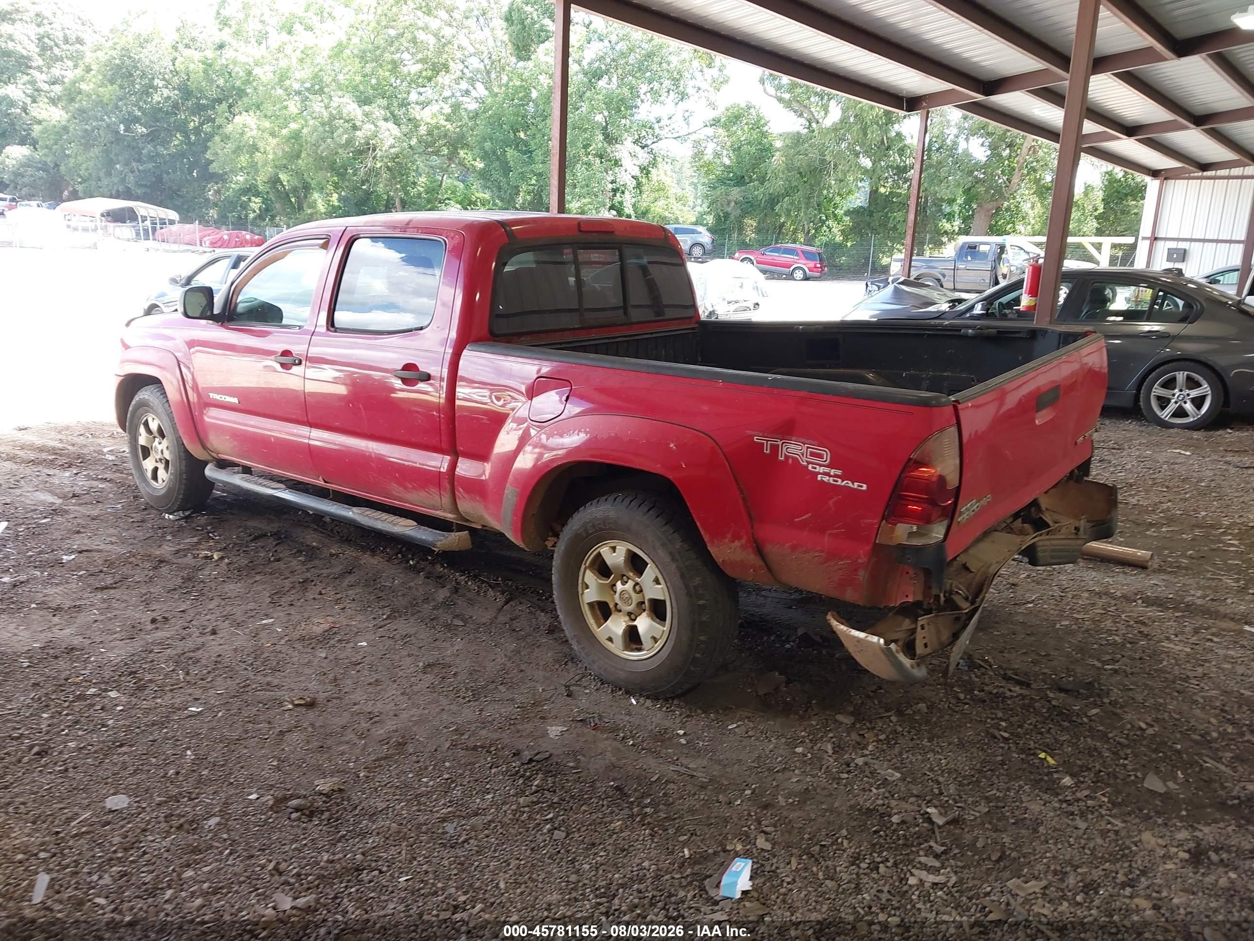 2005 Toyota Tacoma Base V6 Red vin: 5TEMU52N45Z059765