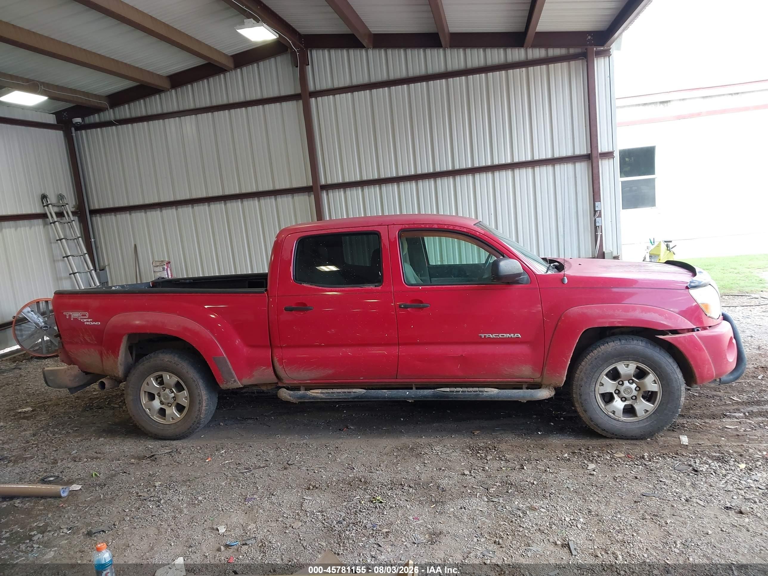 2005 Toyota Tacoma Base V6 Red vin: 5TEMU52N45Z059765