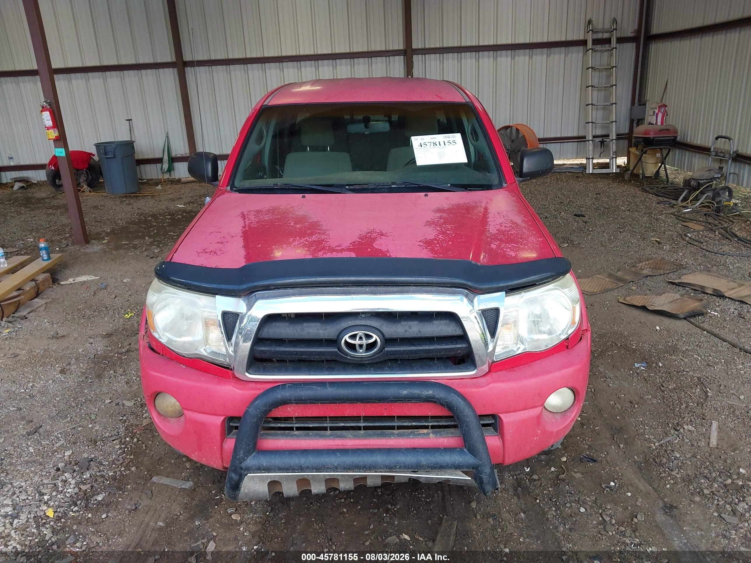2005 Toyota Tacoma Base V6 Red vin: 5TEMU52N45Z059765