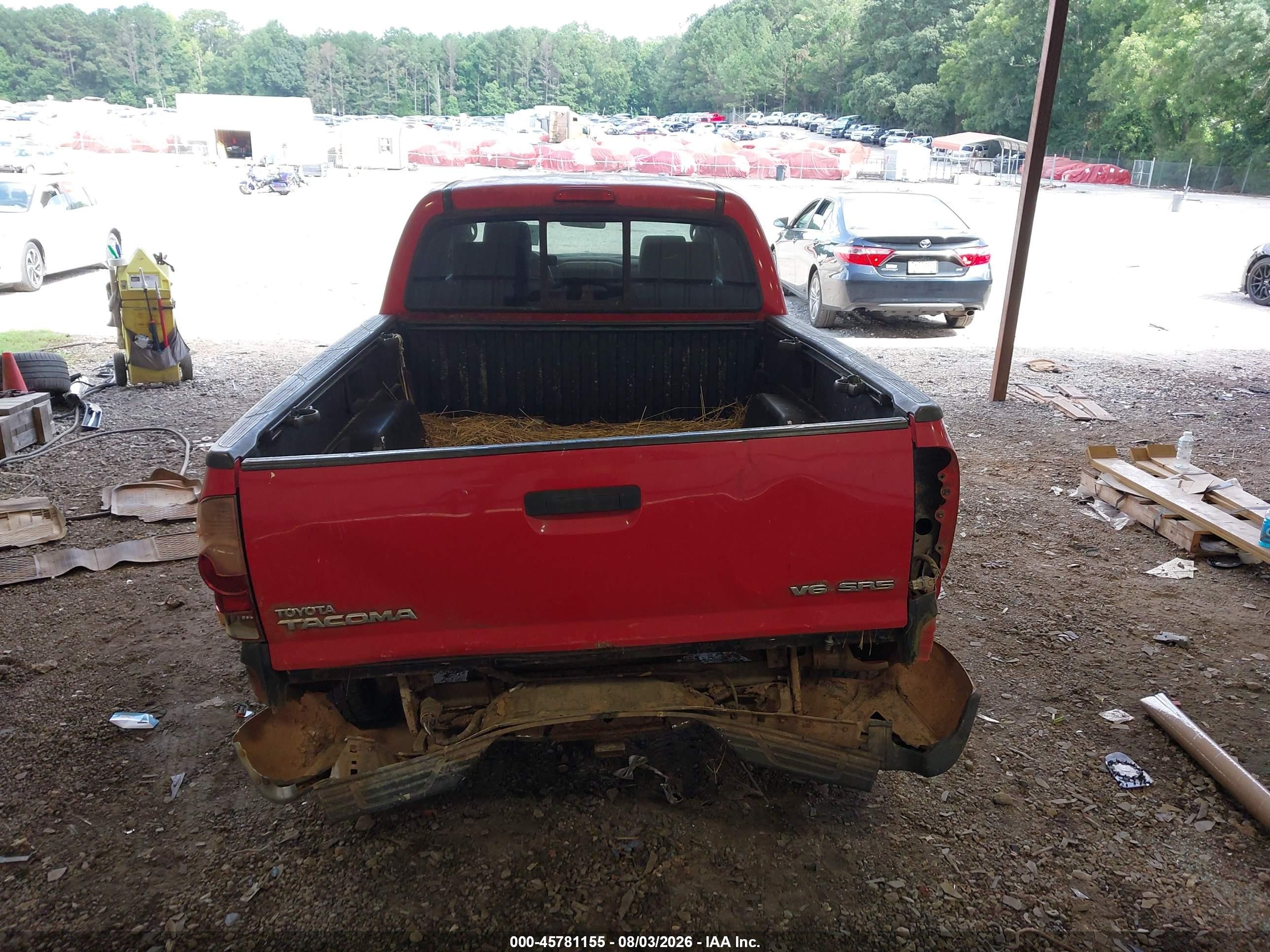 2005 Toyota Tacoma Base V6 Red vin: 5TEMU52N45Z059765