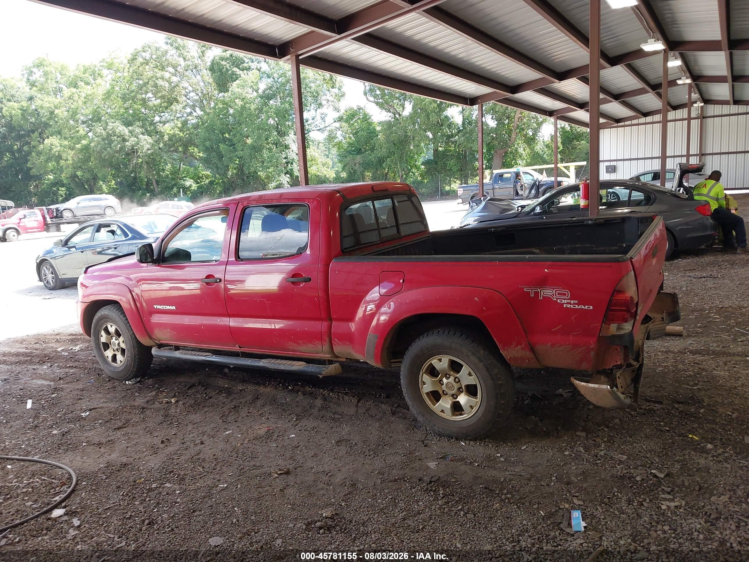 2005 Toyota Tacoma Base V6 Red vin: 5TEMU52N45Z059765
