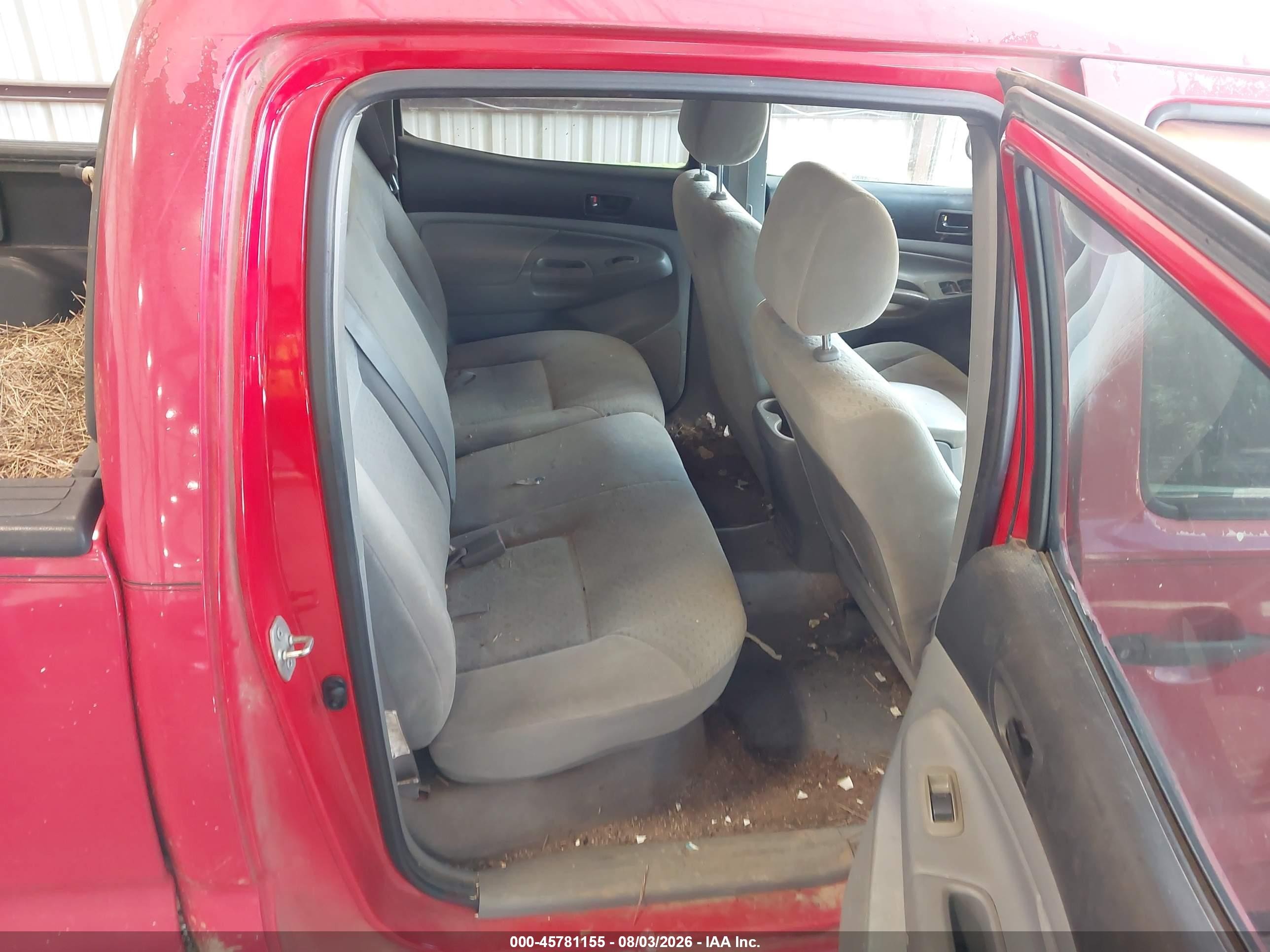 2005 Toyota Tacoma Base V6 Red vin: 5TEMU52N45Z059765