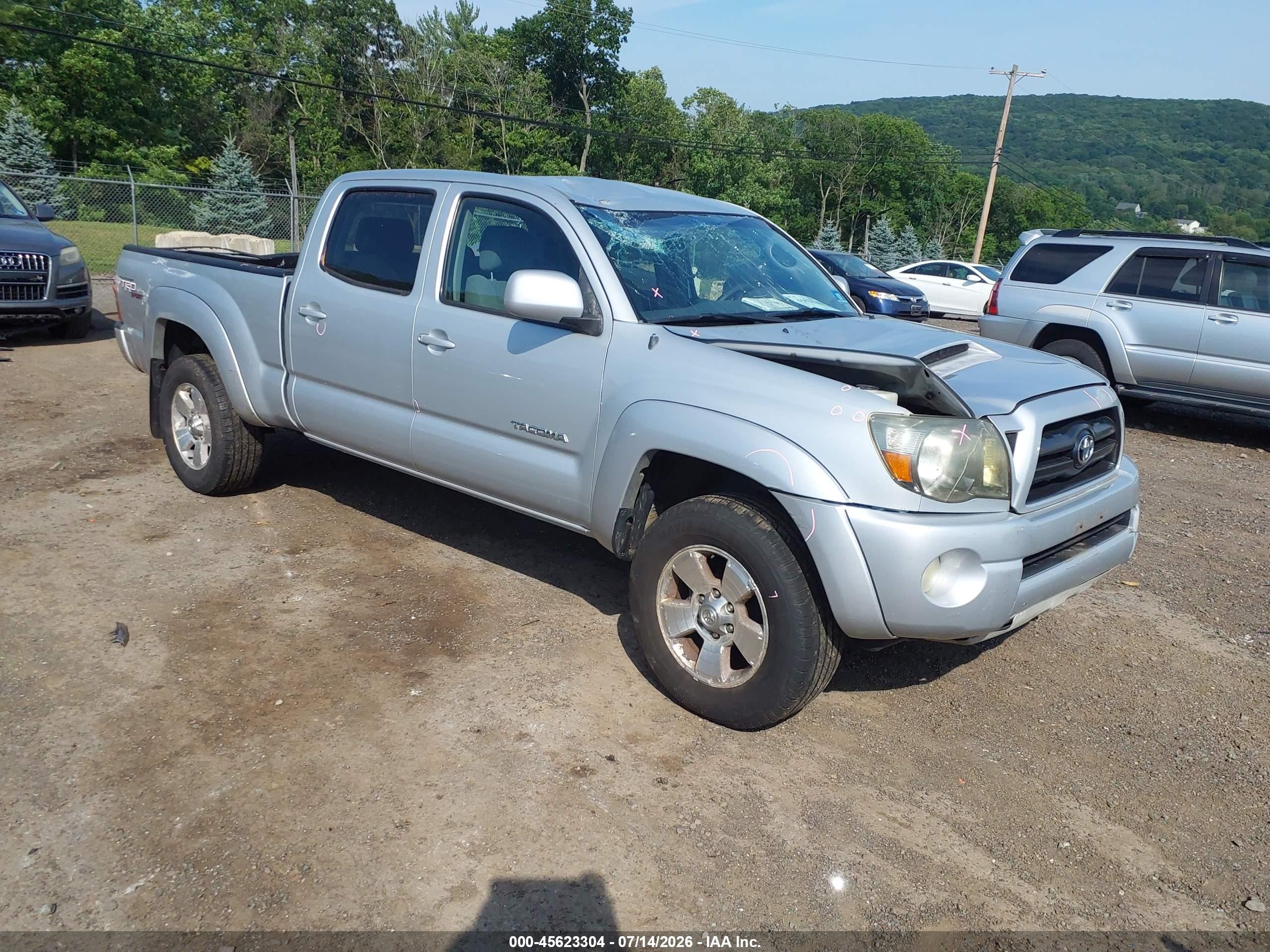 2005 Toyota Tacoma Base V6 Silver vin: 5TEMU52N45Z094189