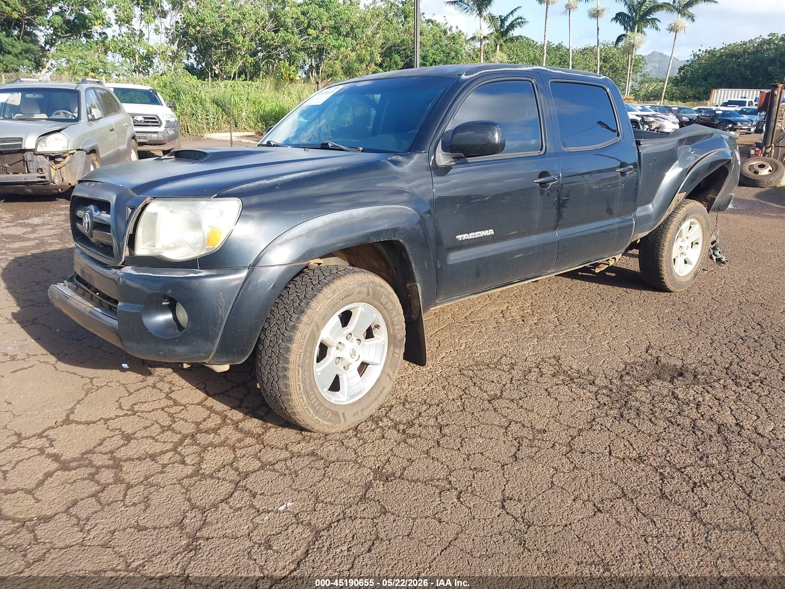 2007 Toyota Tacoma Base V6 Black vin: 5TEMU52N47Z329595