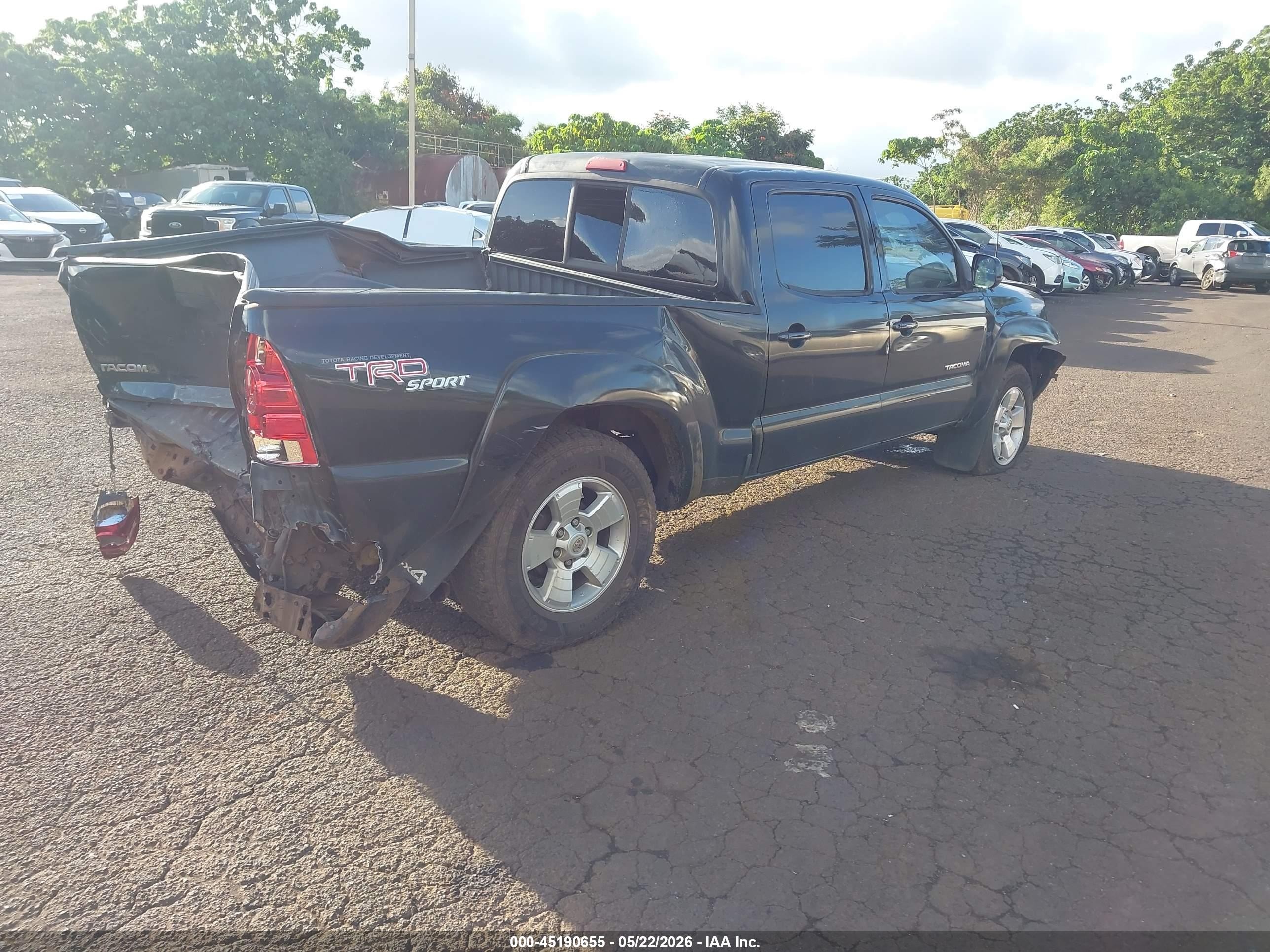 2007 Toyota Tacoma Base V6 Black vin: 5TEMU52N47Z329595