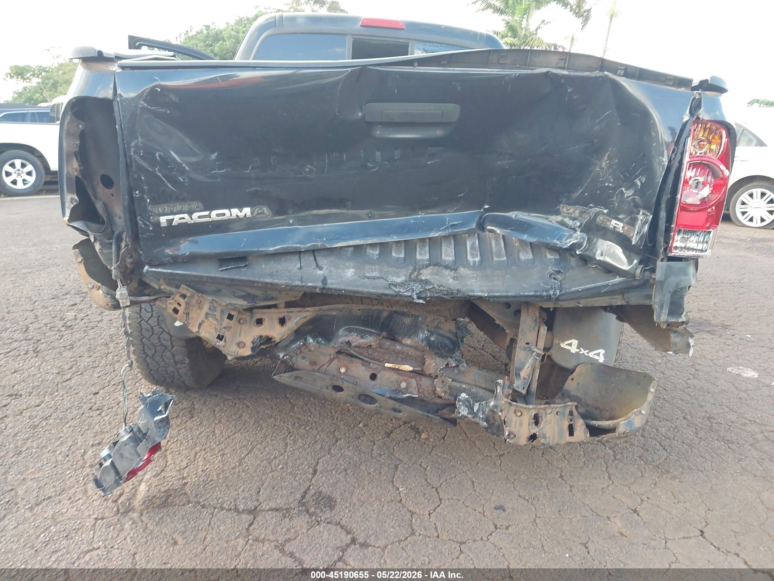2007 Toyota Tacoma Base V6 Black vin: 5TEMU52N47Z329595