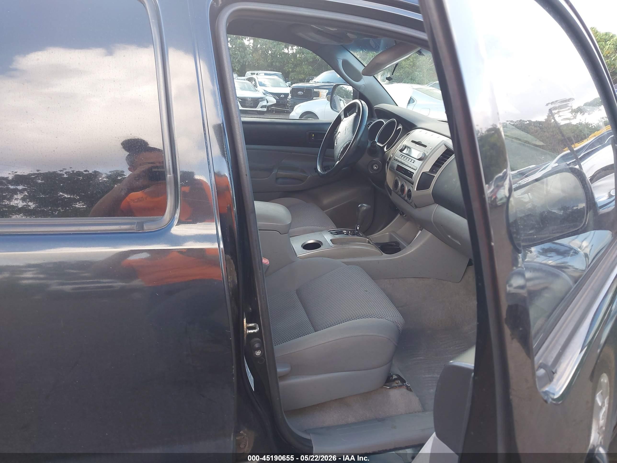 2007 Toyota Tacoma Base V6 Black vin: 5TEMU52N47Z329595