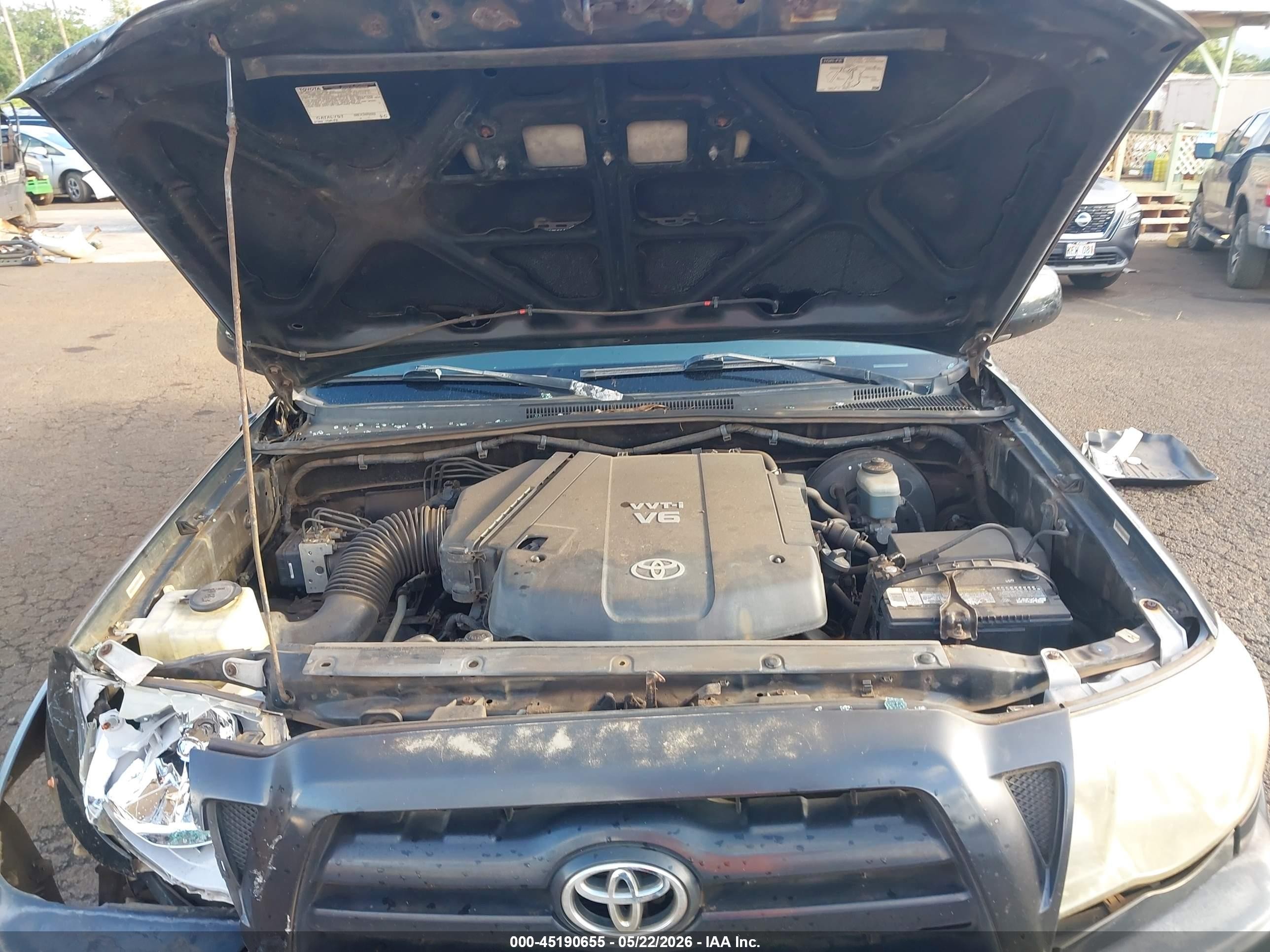 2007 Toyota Tacoma Base V6 Black vin: 5TEMU52N47Z329595