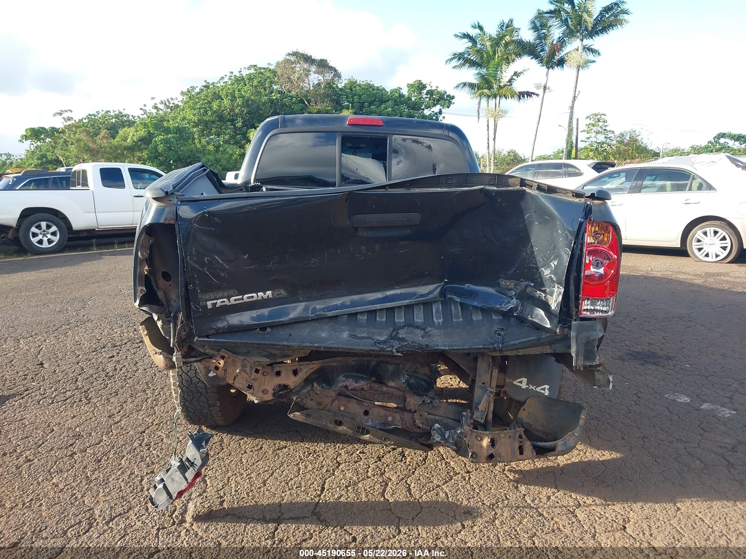 2007 Toyota Tacoma Base V6 Black vin: 5TEMU52N47Z329595