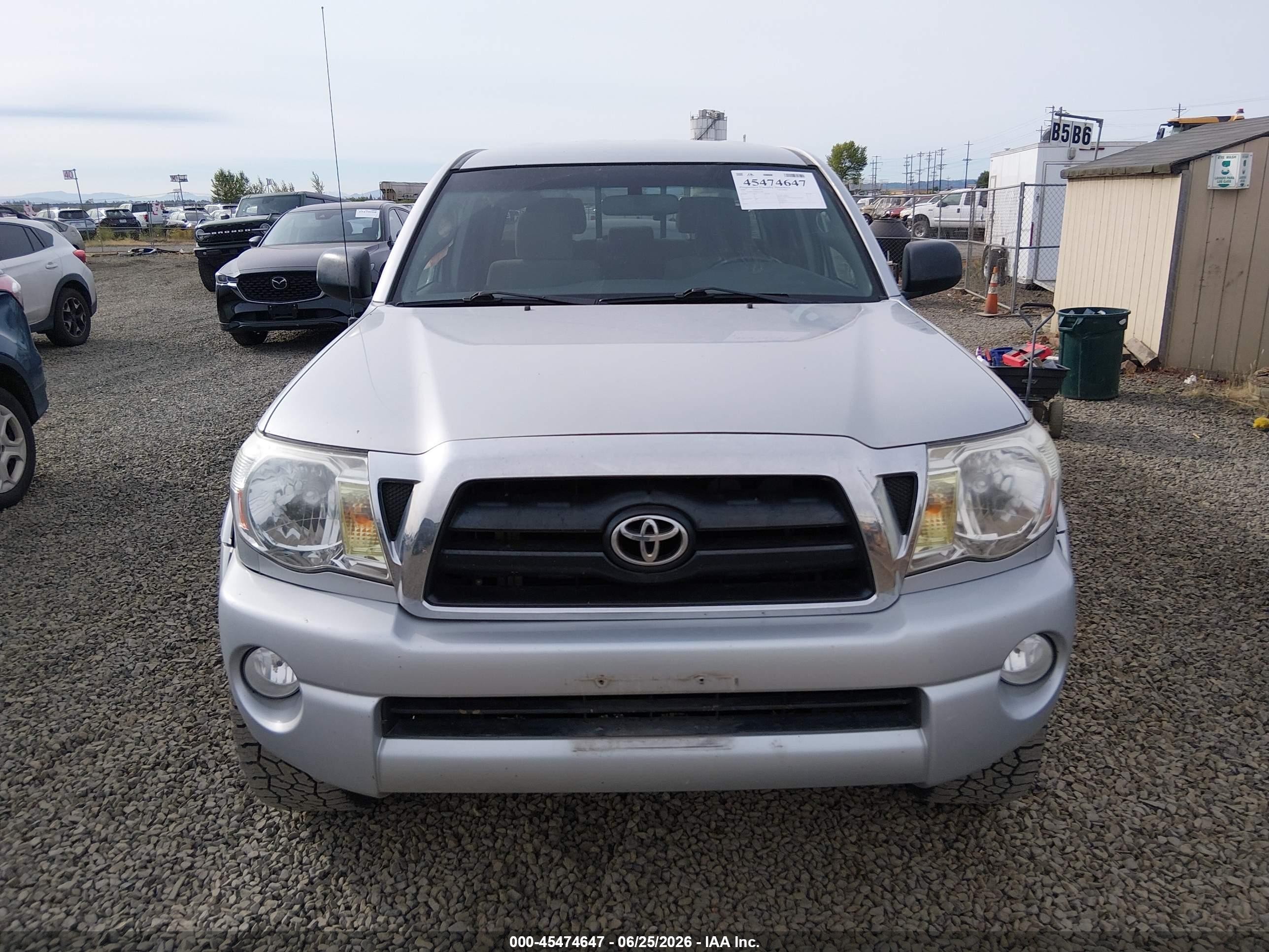 2006 Toyota Tacoma Base V6 Silver vin: 5TEMU52N66Z213863