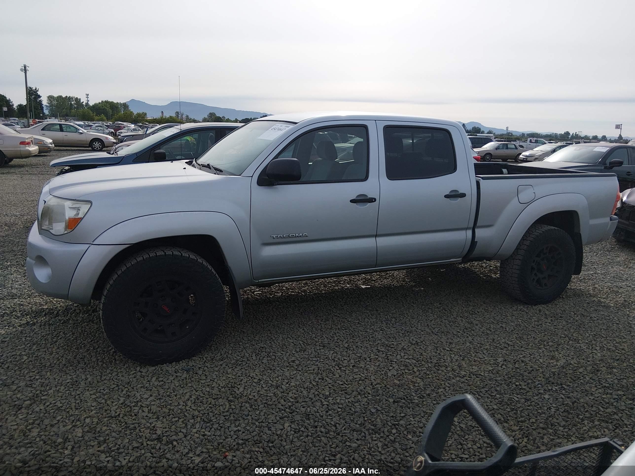 2006 Toyota Tacoma Base V6 Silver vin: 5TEMU52N66Z213863