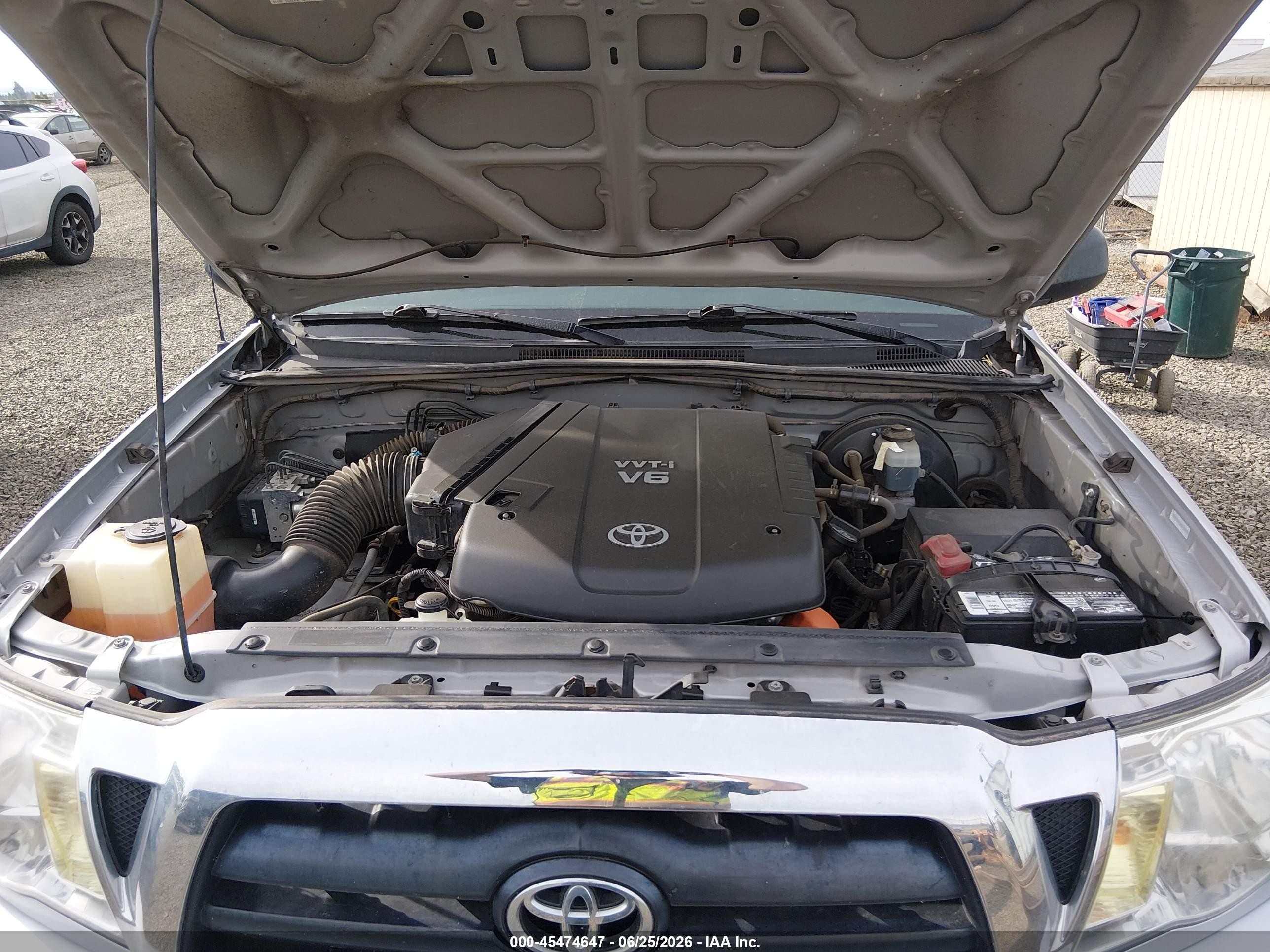 2006 Toyota Tacoma Base V6 Silver vin: 5TEMU52N66Z213863