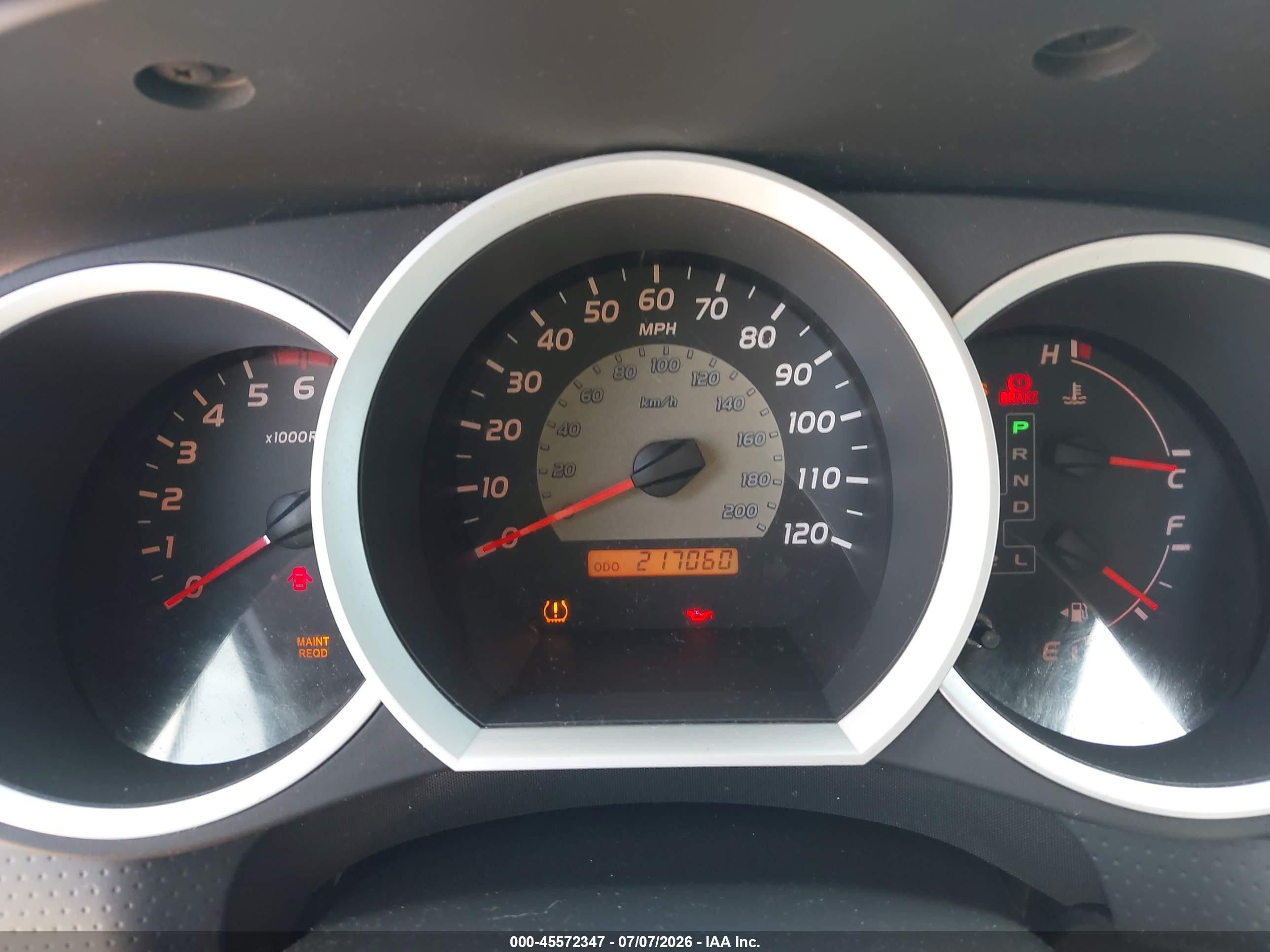 2007 Toyota Tacoma Base V6 Red vin: 5TEMU52N67Z342302
