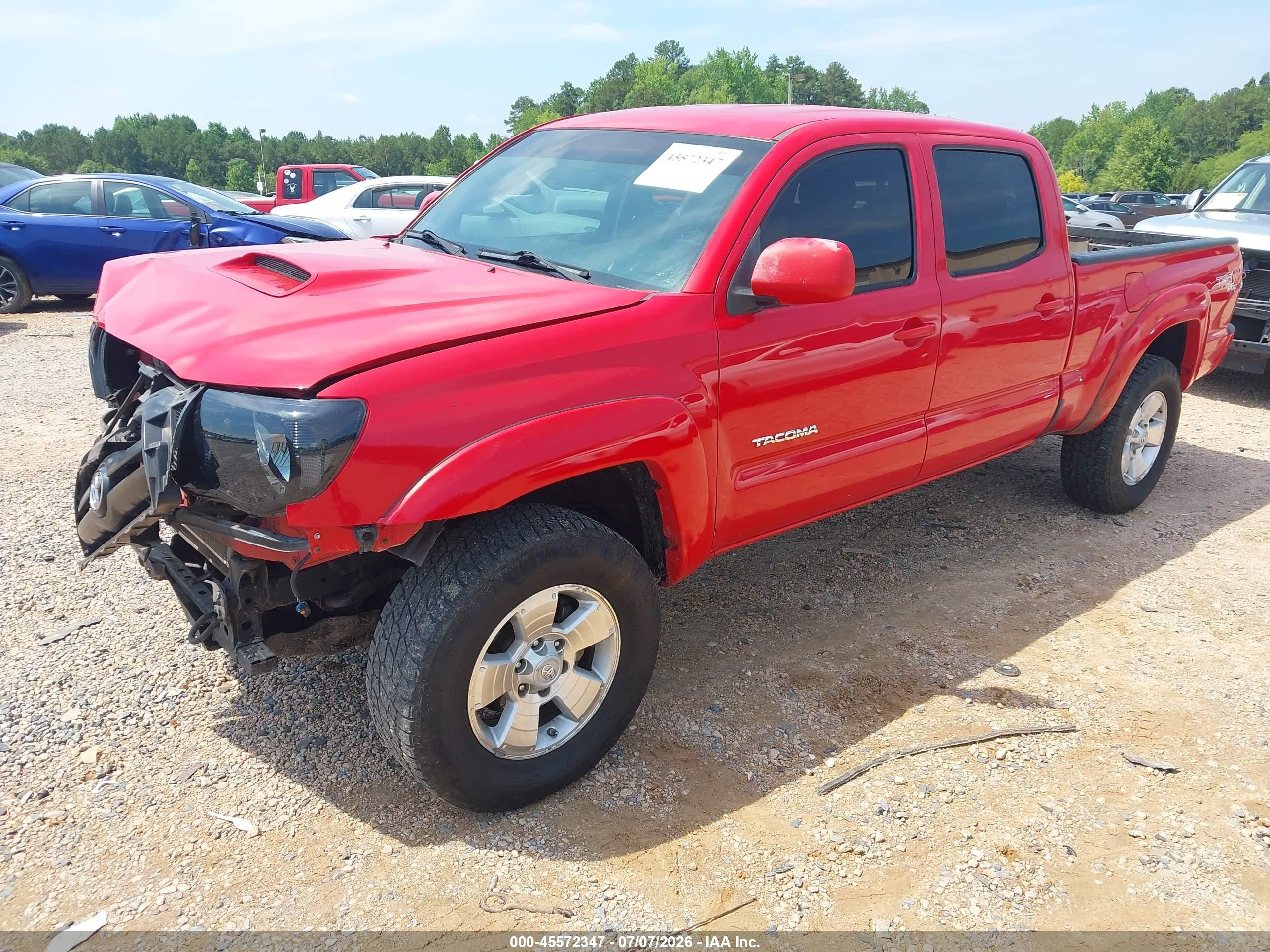 2007 Toyota Tacoma Base V6 Red vin: 5TEMU52N67Z342302