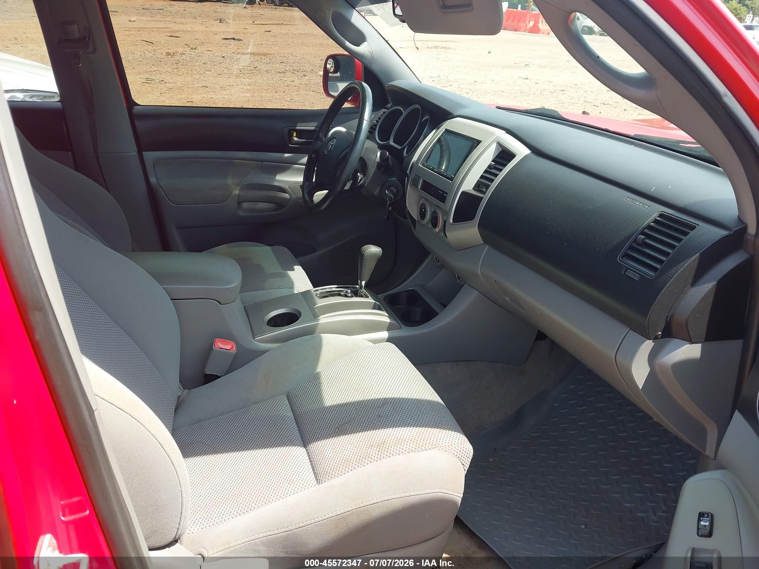2007 Toyota Tacoma Base V6 Red vin: 5TEMU52N67Z342302