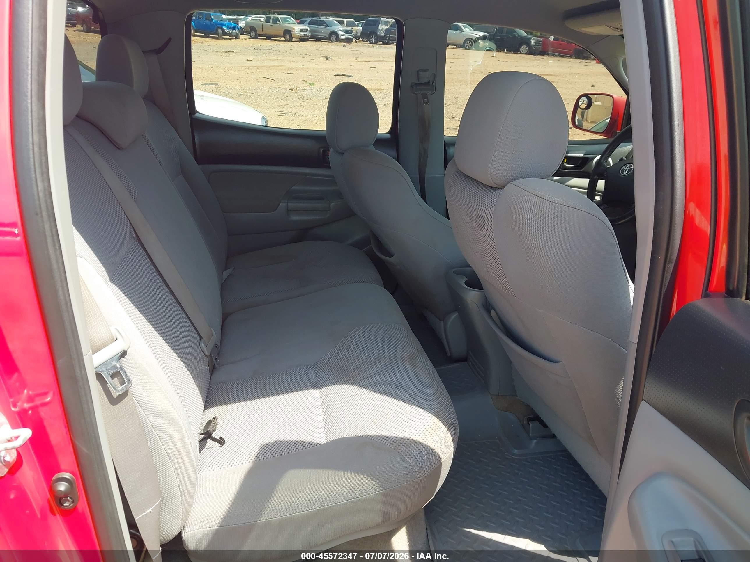2007 Toyota Tacoma Base V6 Red vin: 5TEMU52N67Z342302