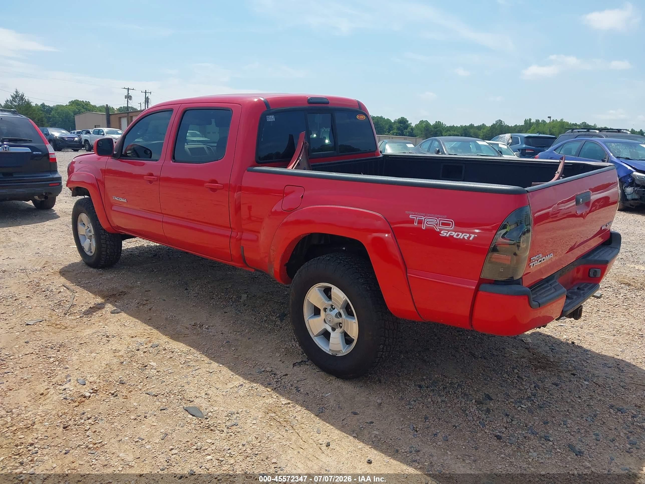 2007 Toyota Tacoma Base V6 Red vin: 5TEMU52N67Z342302