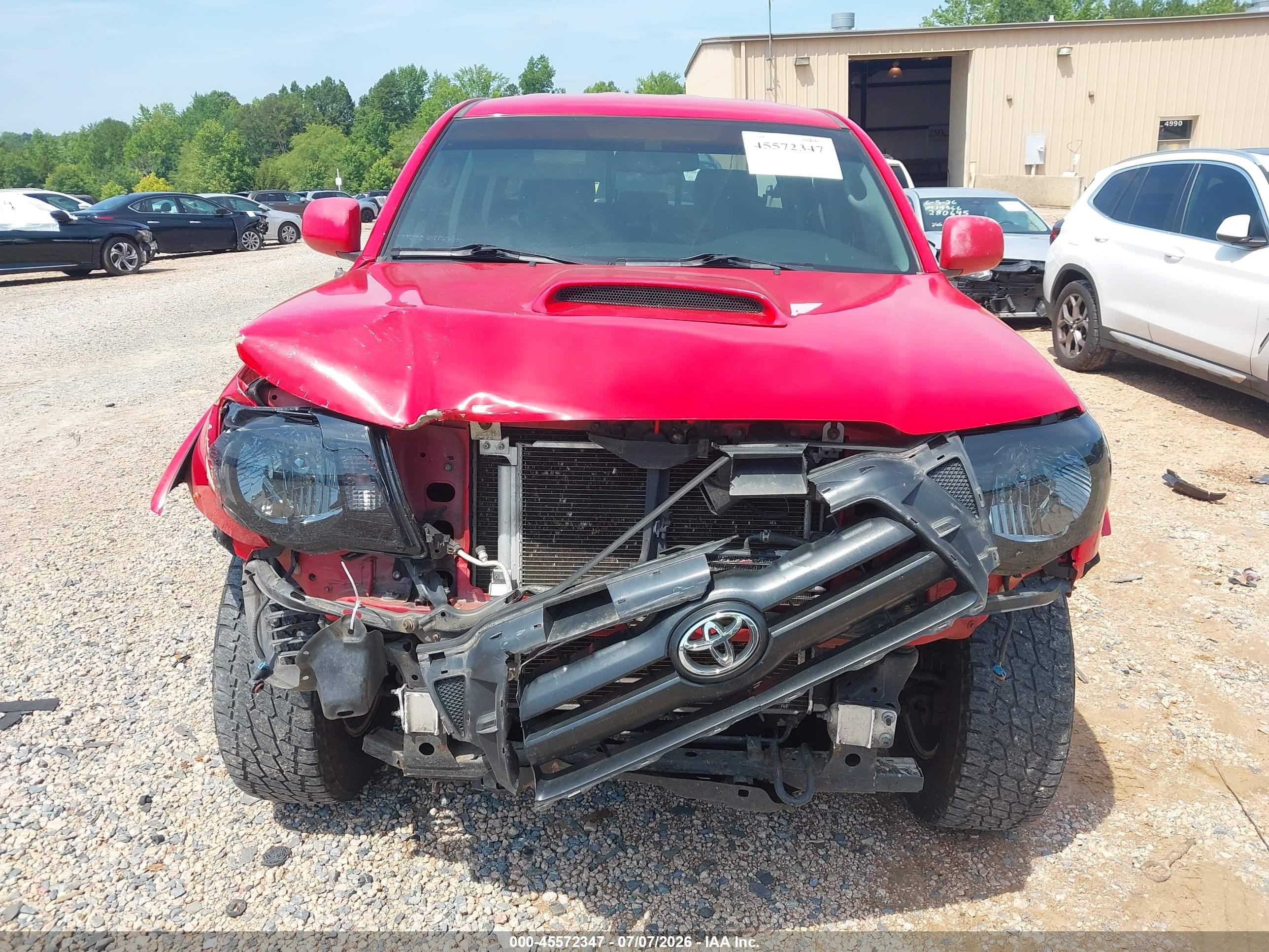 2007 Toyota Tacoma Base V6 Red vin: 5TEMU52N67Z342302